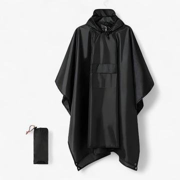 Dames Waterdichte Poncho voor Buitenactiviteiten - Regenponcho's - Zwart - Regenponcho's : Dames Waterdichte Poncho voor Buitenactiviteiten in Zwart van Outdoor Craft - Outdoor Craft