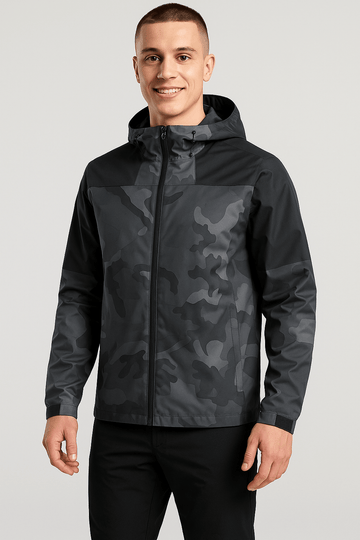 Heren Winddichte Camouflage Jas voor Buitenactiviteiten - Heren Outdoor Jassen - Camouflage Grijs - M - Heren Winddichte Camouflage Jas voor Buitenactiviteiten. - Outdoor Craft