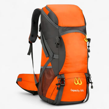 Wandelrugzakken : Lichtgewicht Waterdichte Reisrugzak 50L voor Avonturen in Oranje van Outdoor Craft