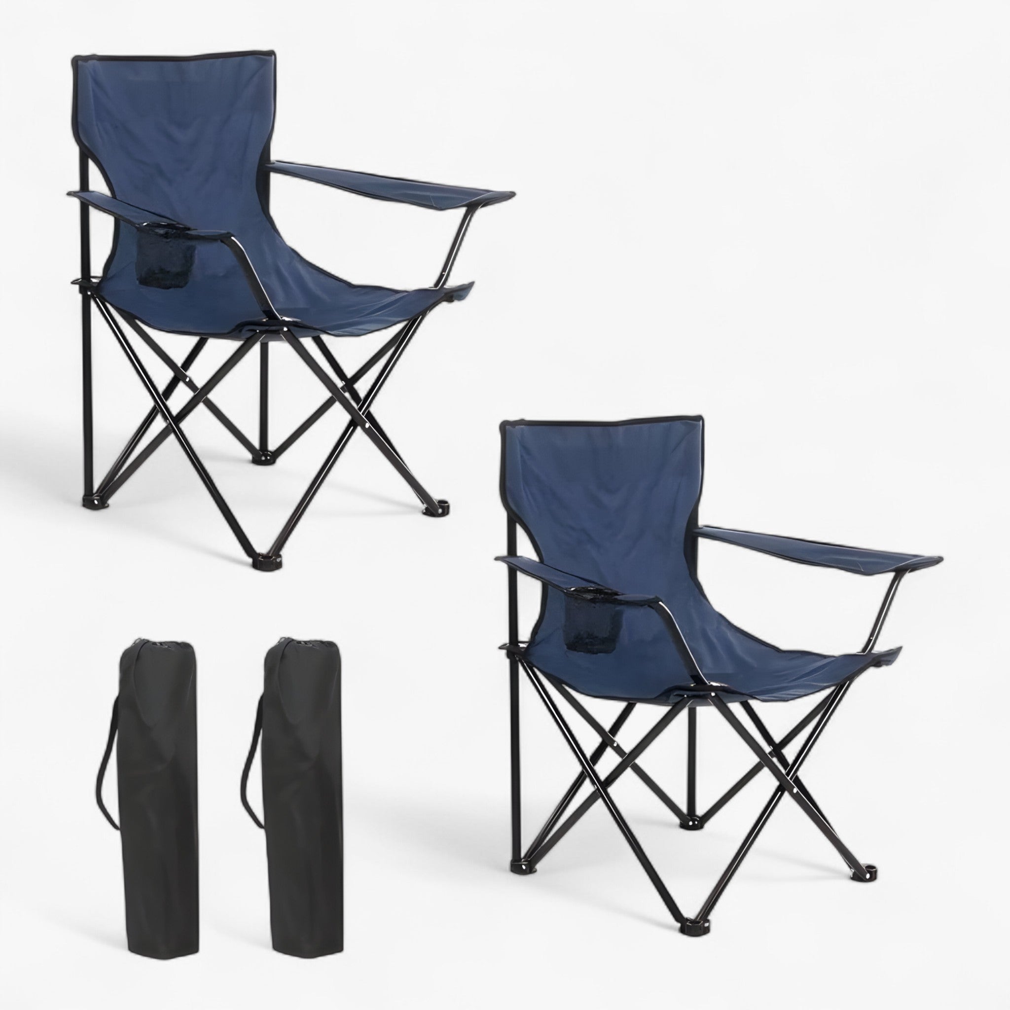 Draagbare Nylon Kampeerstoel met Armleuningen