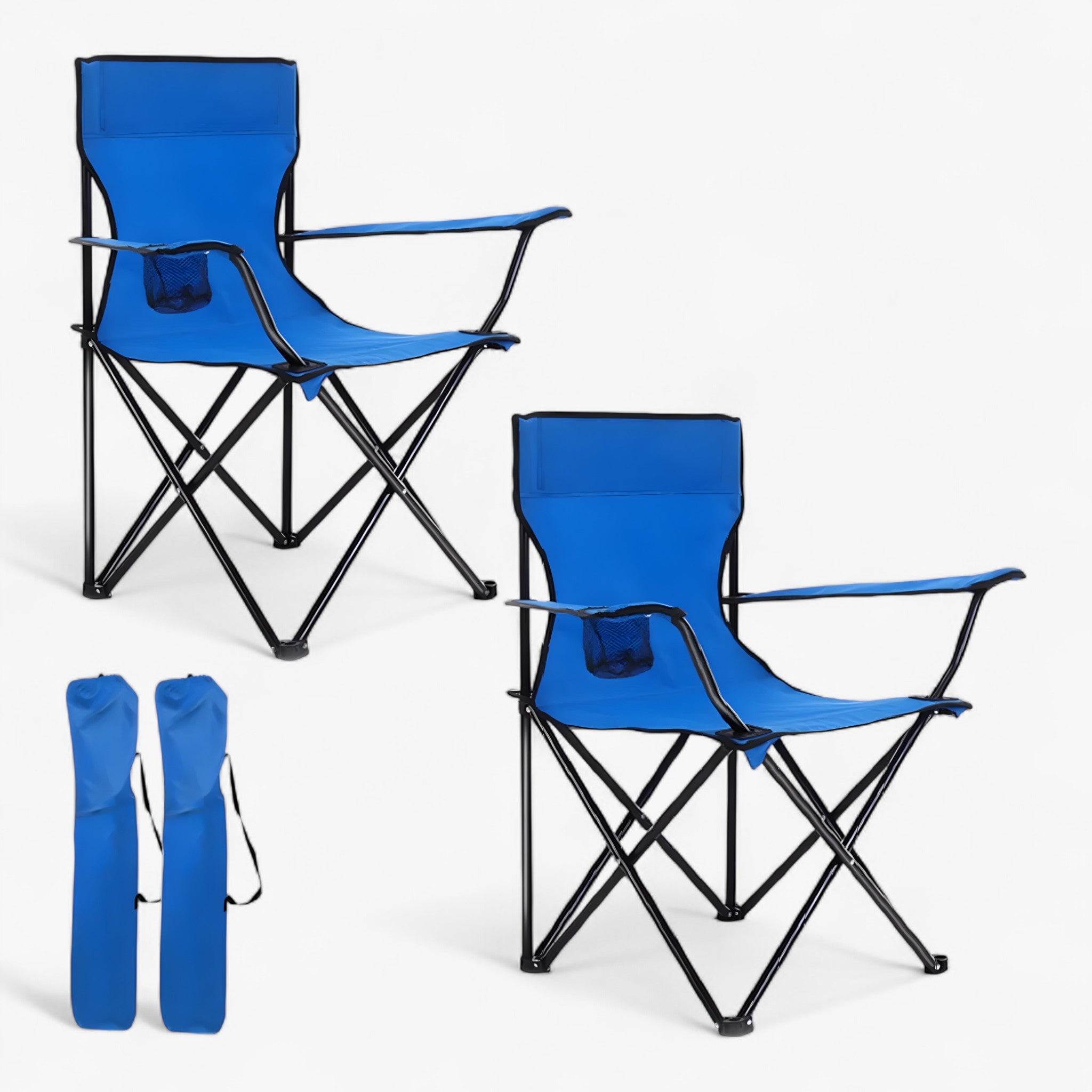 Draagbare Nylon Kampeerstoel met Armleuningen