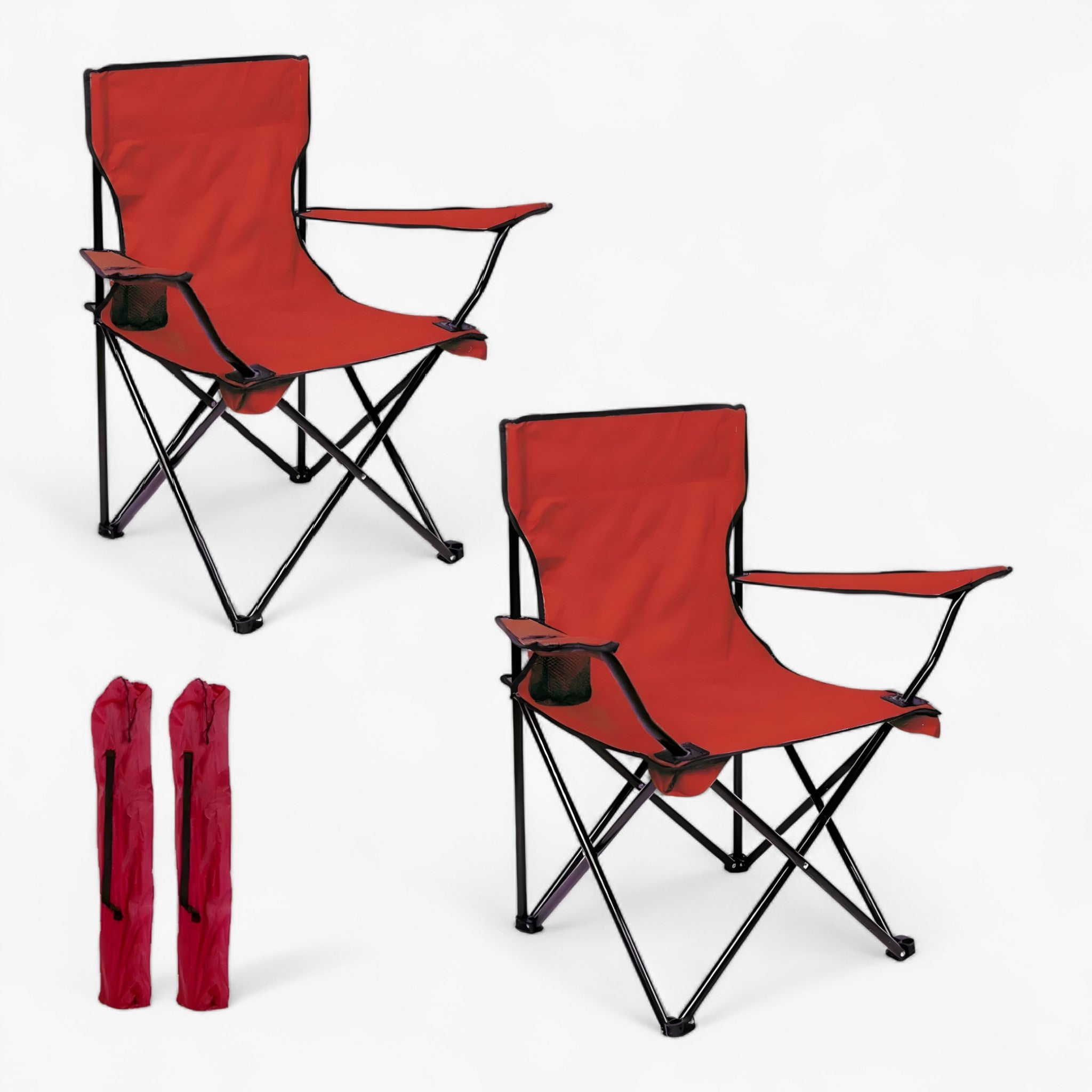Draagbare Nylon Kampeerstoel met Armleuningen