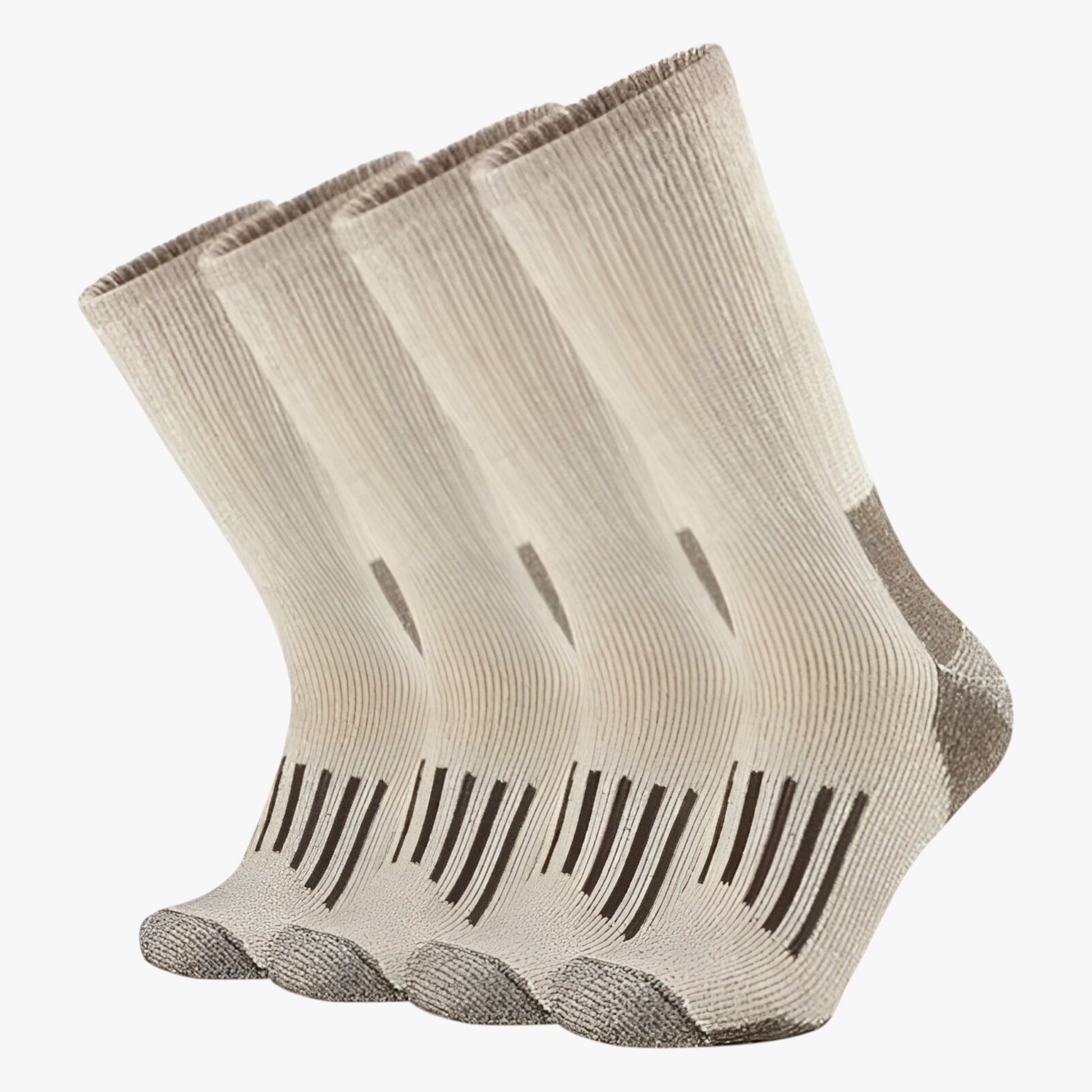 Sokken : Heren Merino Wollen Wandelsokken voor Warmte in Bruin(4 Paar) van Outdoor Craft