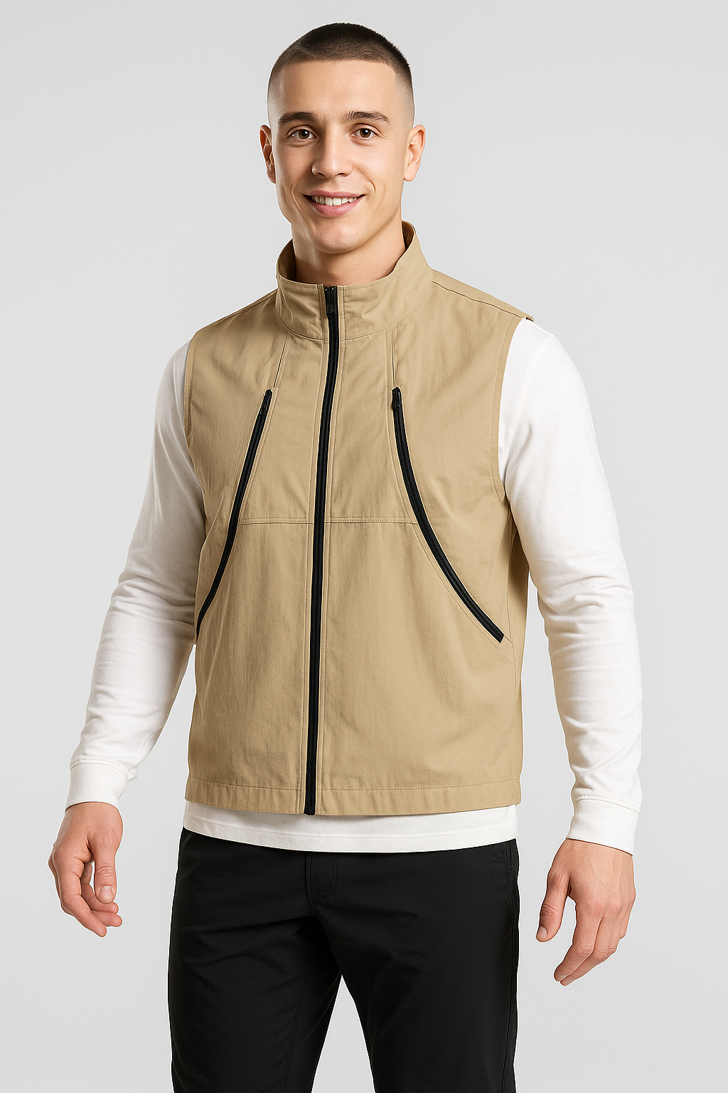 Herentruien en -cardigans : Heren Katoenen Vest voor Lente en Zomer in van Outdoor Craft
