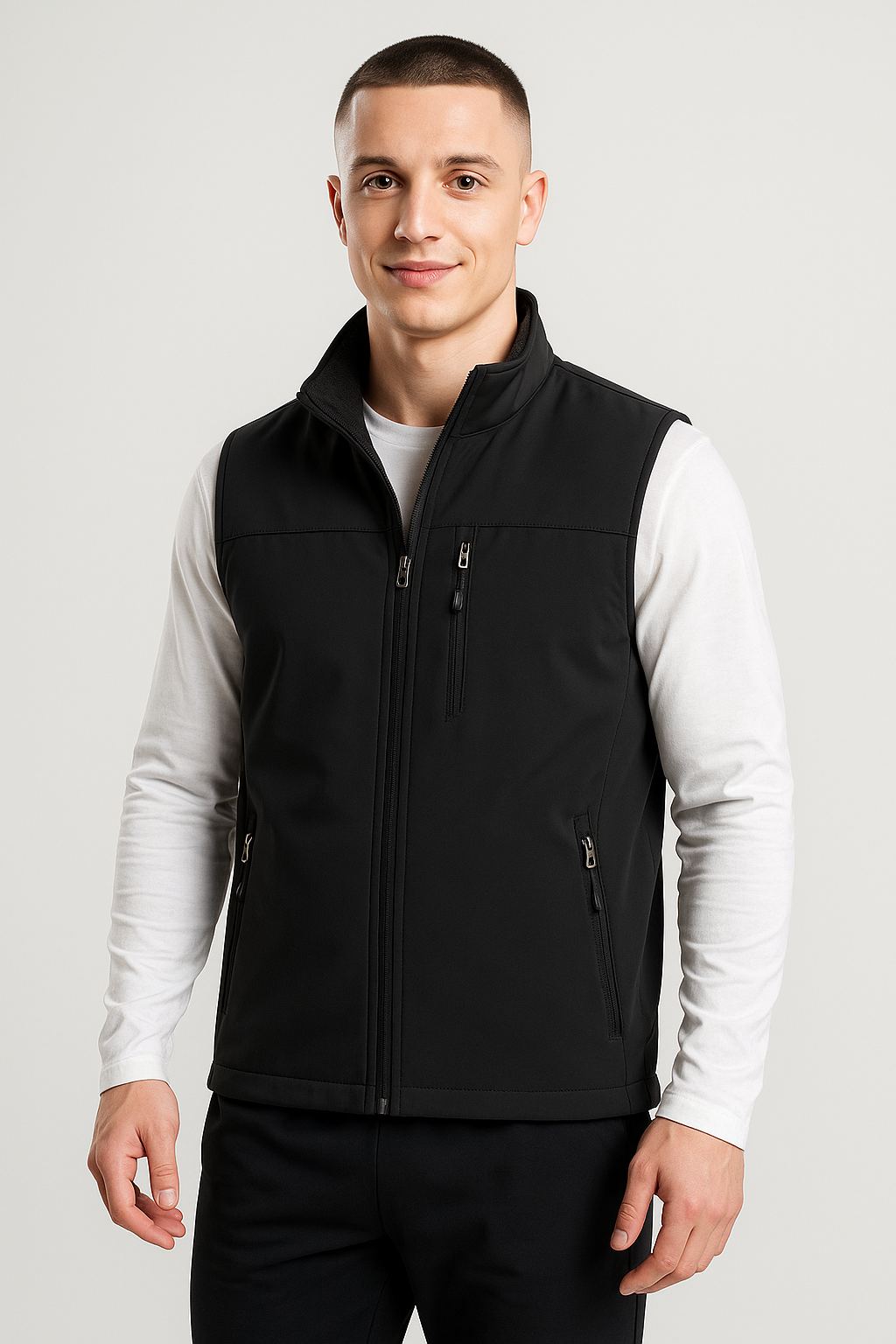 Softshell Bodywarmer : Softshell Outdoor Bodywarmer voor Heren – Lichtgewicht, Winddicht & Waterafstotend in Zwart van Outdoor Craft
