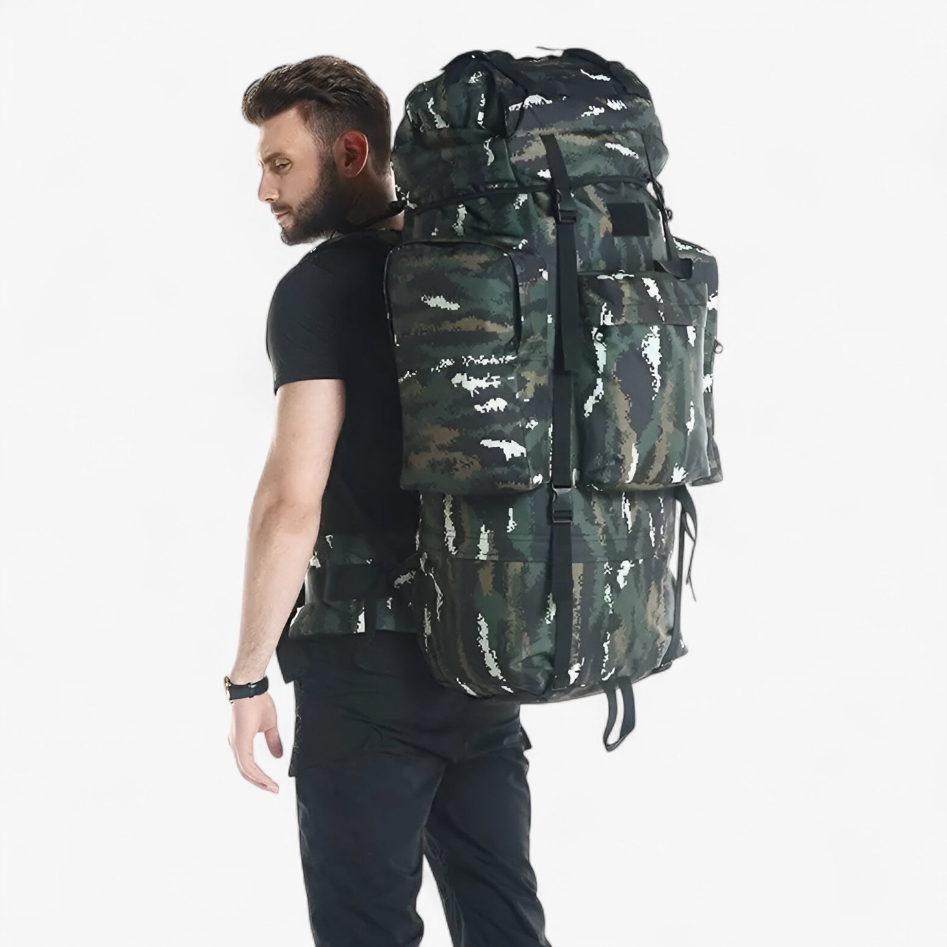 Duurzame en ruime rugzak voor buiten - Wandelrugzakken - Camou 2 - Wandelrugzakken : Duurzame en ruime rugzak voor buiten in Camou 2 van Outdoor Craft - Outdoor Craft