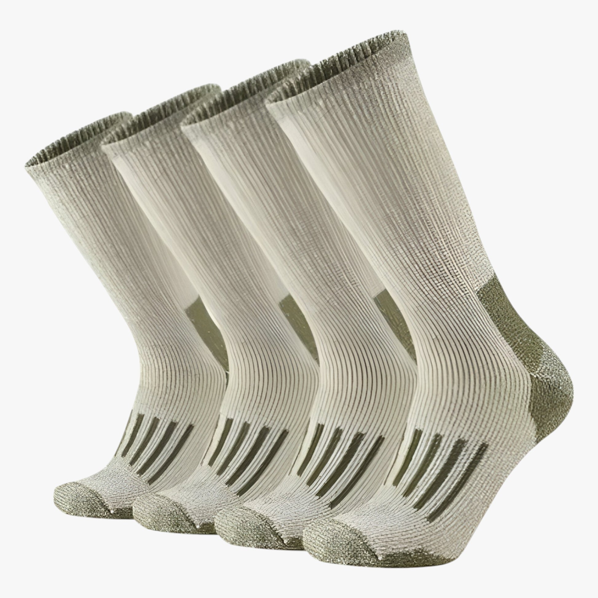 Sokken : Heren Merino Wollen Wandelsokken voor Warmte in Groen(4 Paar) van Outdoor Craft