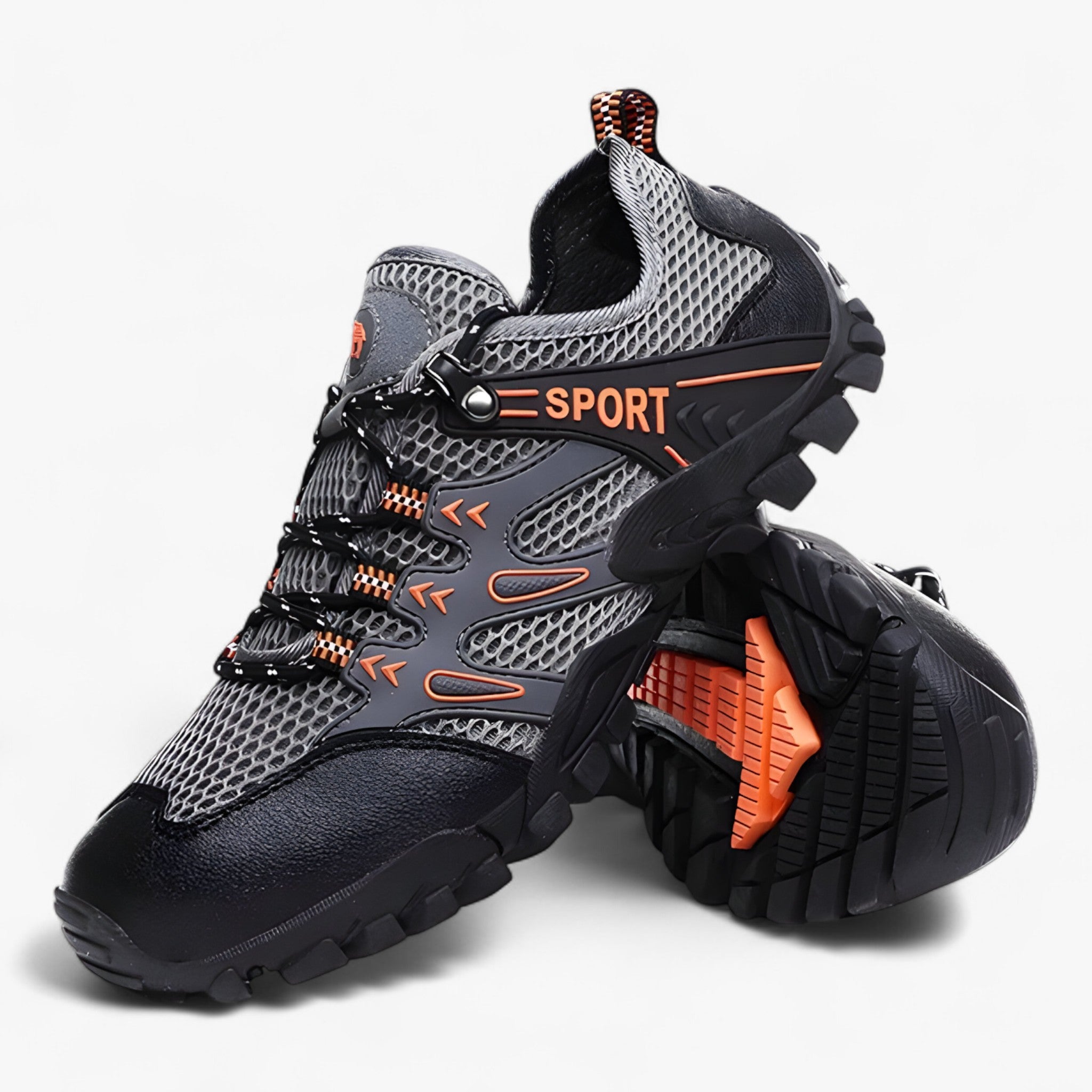 Heren Ademend Mesh Sneakers voor Buiten - Heren Sneakers - Oranje - 39 - Heren Ademend Mesh Sneakers voor Buiten. - Outdoor Craft
