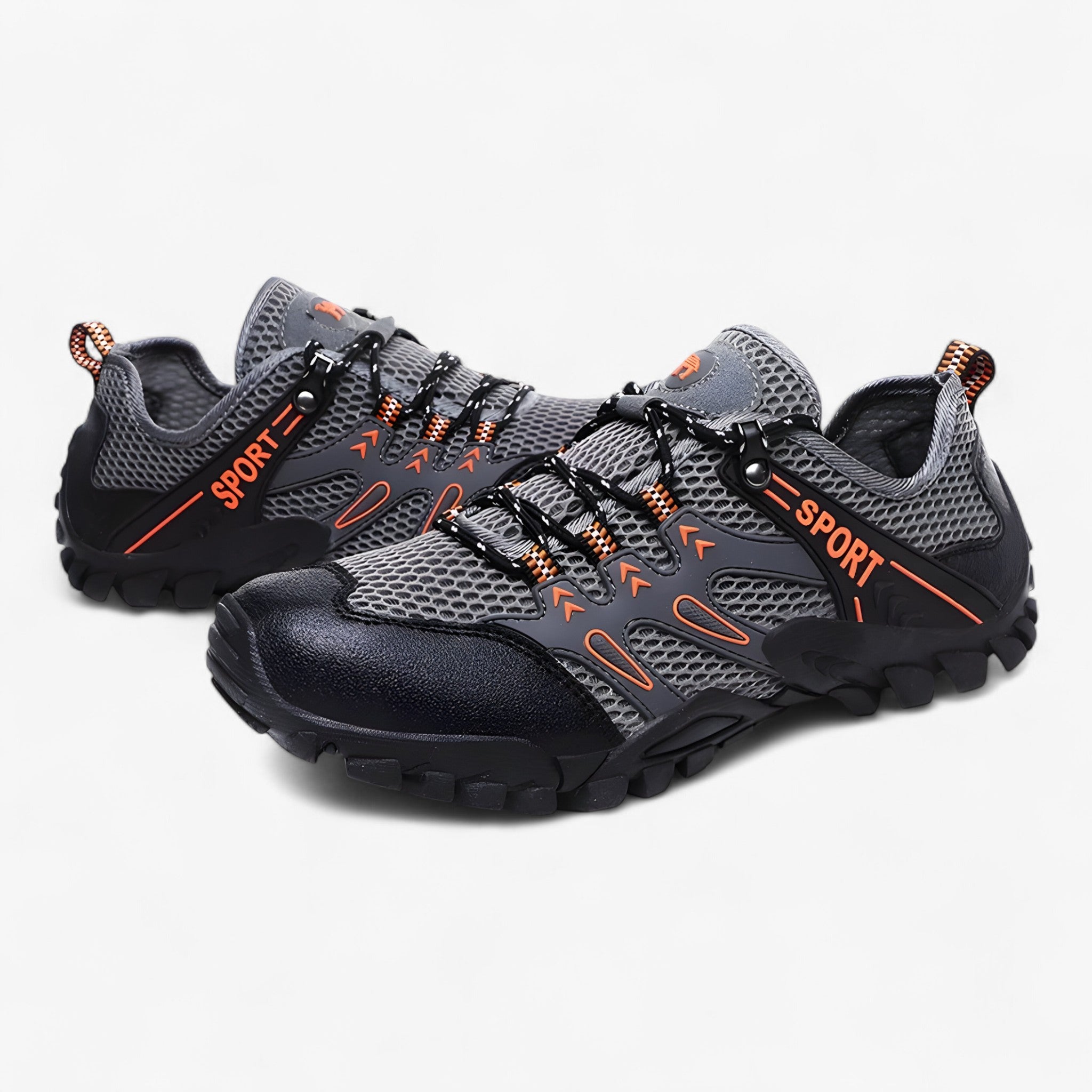 Heren Ademend Mesh Sneakers voor Buiten - Heren Sneakers - Oranje - 39 - Heren Ademend Mesh Sneakers voor Buiten. - Outdoor Craft