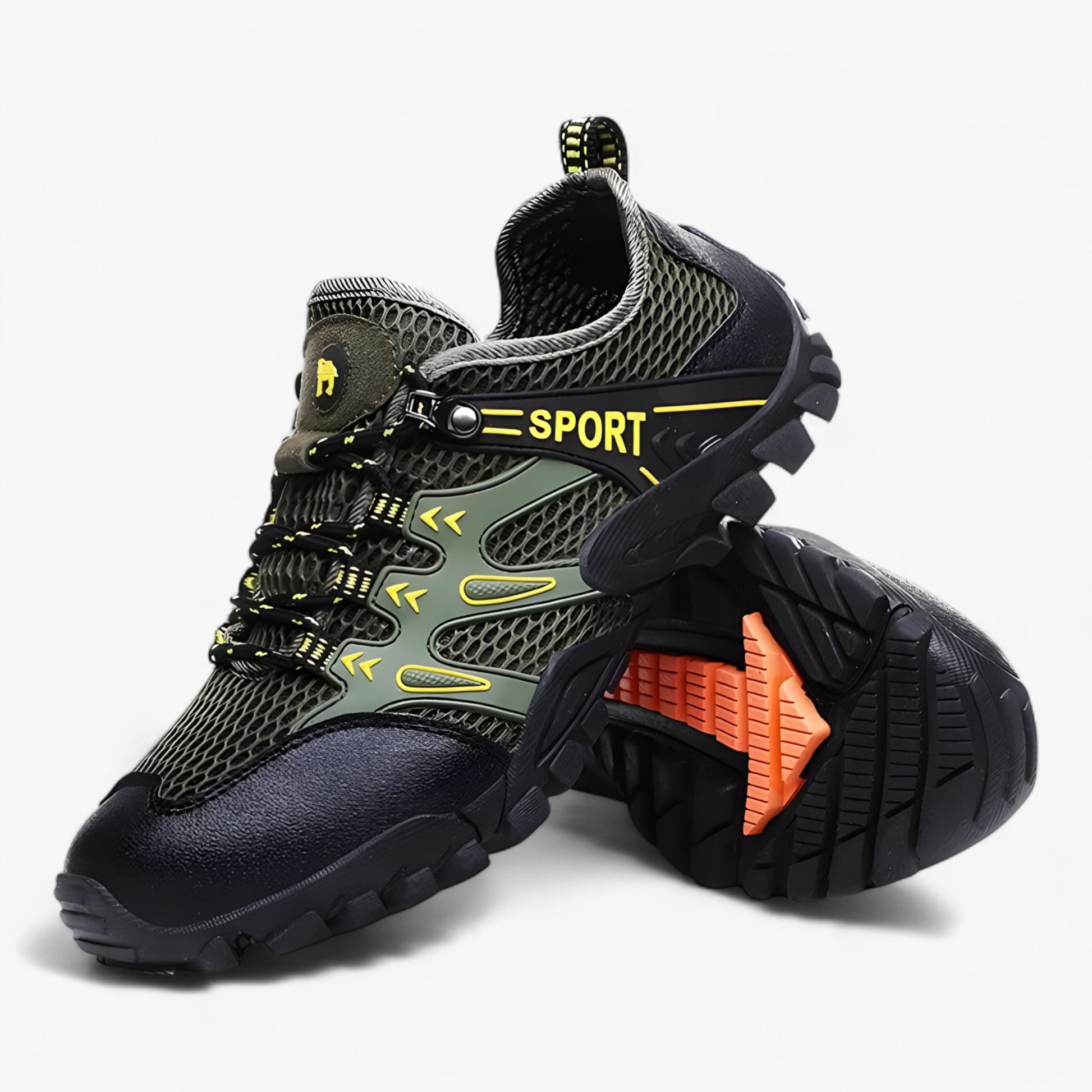 Heren Ademend Mesh Sneakers voor Buiten - Heren Sneakers - Oranje - 39 - Heren Ademend Mesh Sneakers voor Buiten. - Outdoor Craft