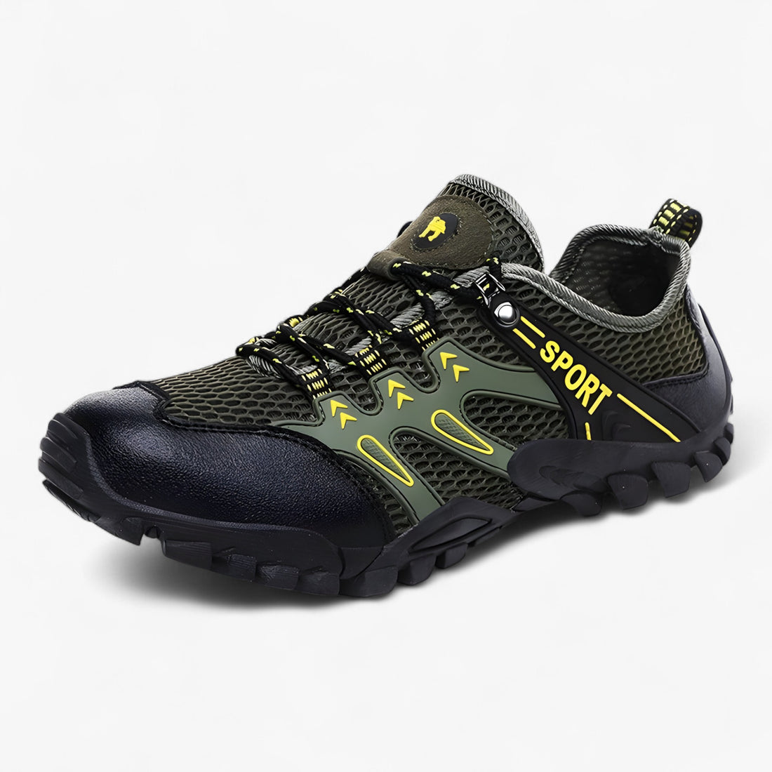 Heren Ademend Mesh Sneakers voor Buiten - Heren Sneakers - Groen - 39 - Heren Ademend Mesh Sneakers voor Buiten. - Outdoor Craft