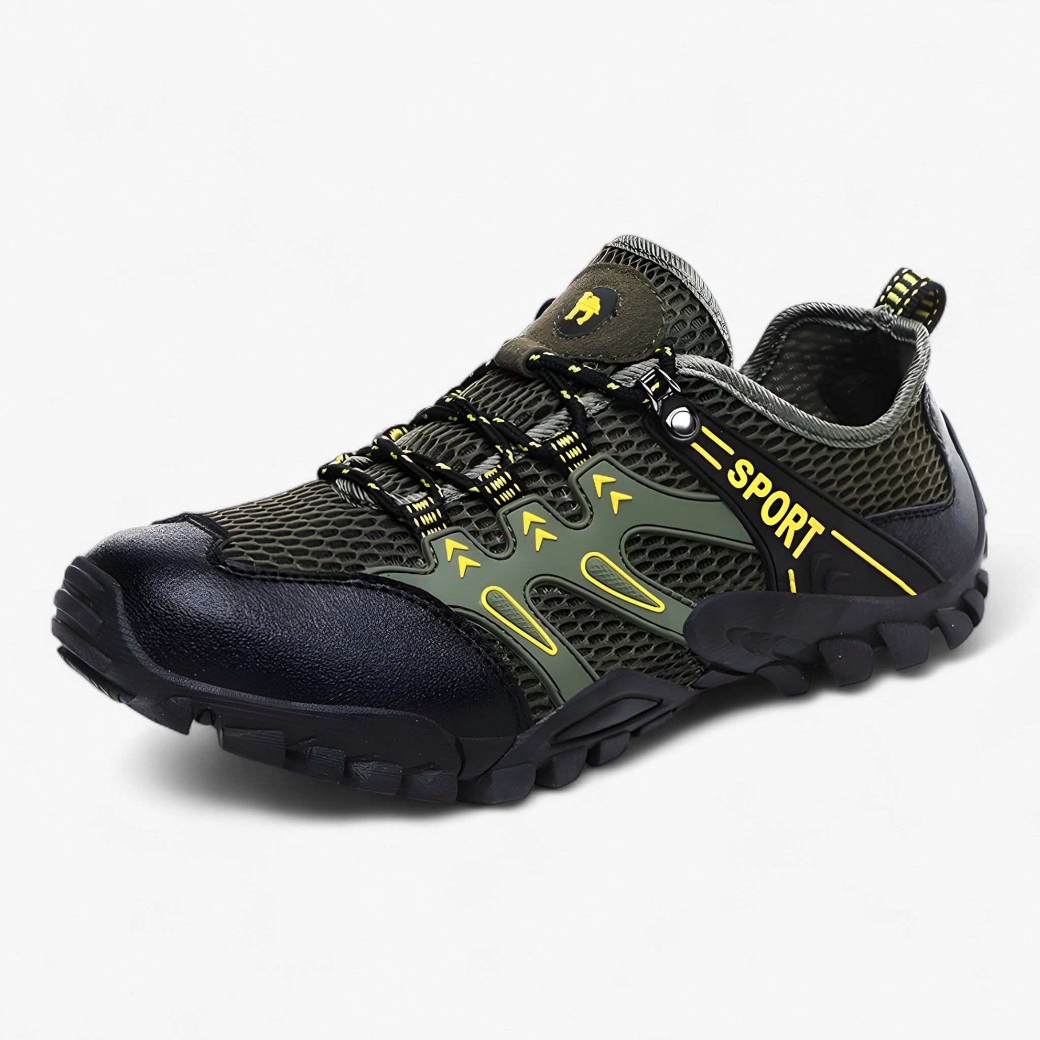Heren Ademend Mesh Sneakers voor Buiten - Heren Sneakers - Groen - 39 - Heren Ademend Mesh Sneakers voor Buiten. - Outdoor Craft