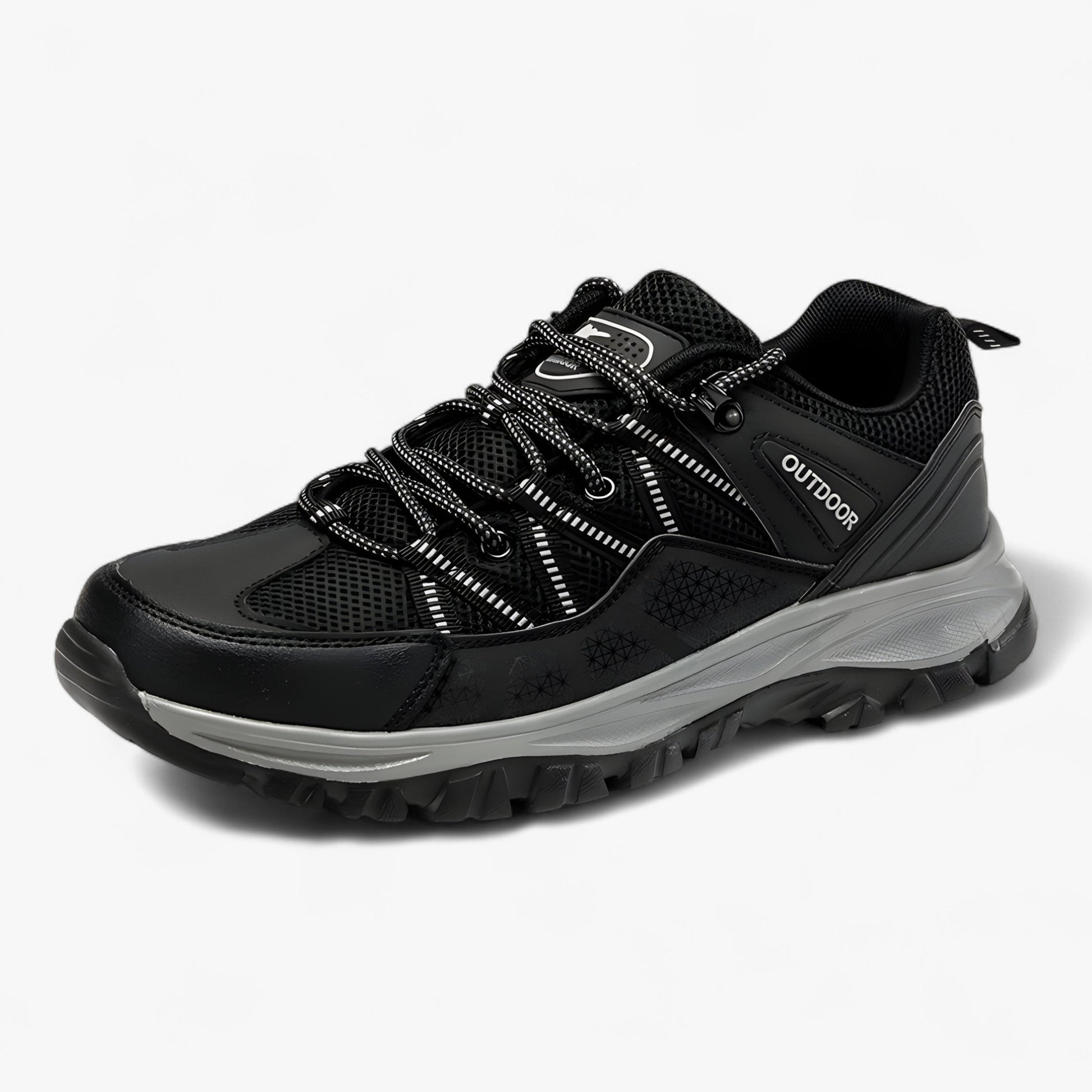 Heren Ademend Sport Sneakers - Heren sport schoenen - Zwart - 39 - Heren Ademend Sport Sneakers. - Outdoor Craft