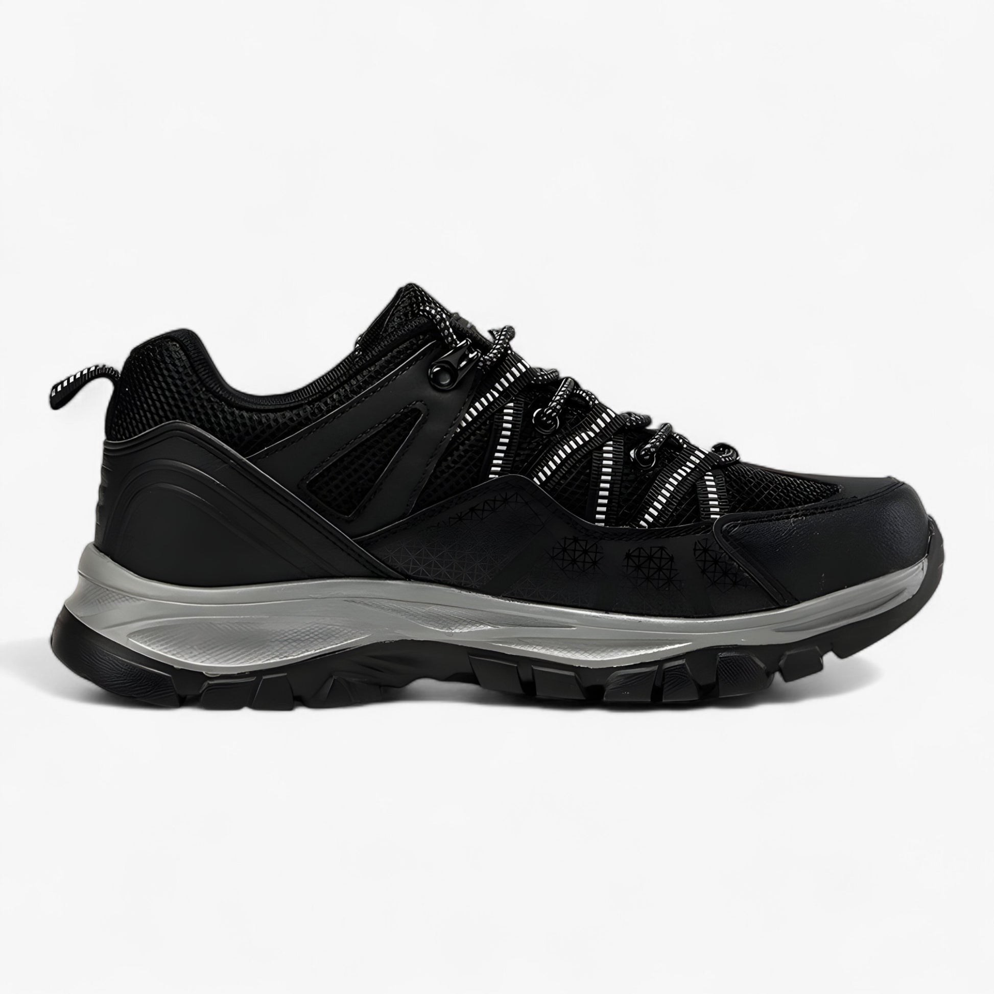 Heren Ademend Sport Sneakers - Heren sport schoenen - Zwart - 39 - Heren Ademend Sport Sneakers. - Outdoor Craft