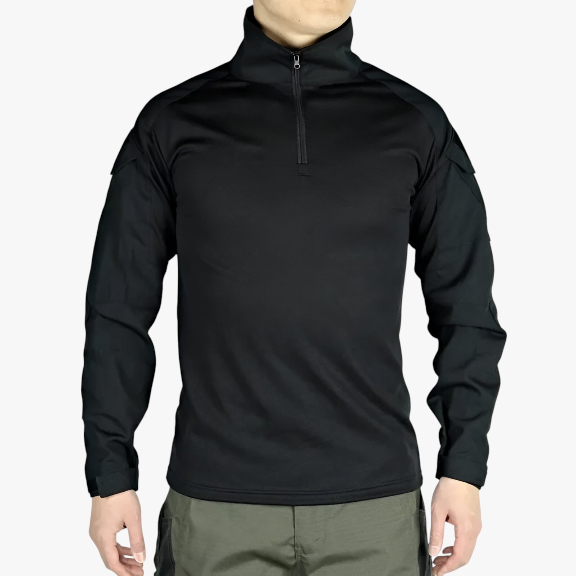 Heren Katoenen Longsleeve Tactisch Wandelt-shirt - Heren Buiten Kleding - Zwart - M - Heren Katoenen Longsleeve Tactisch Wandelt-shirt. - Outdoor Craft