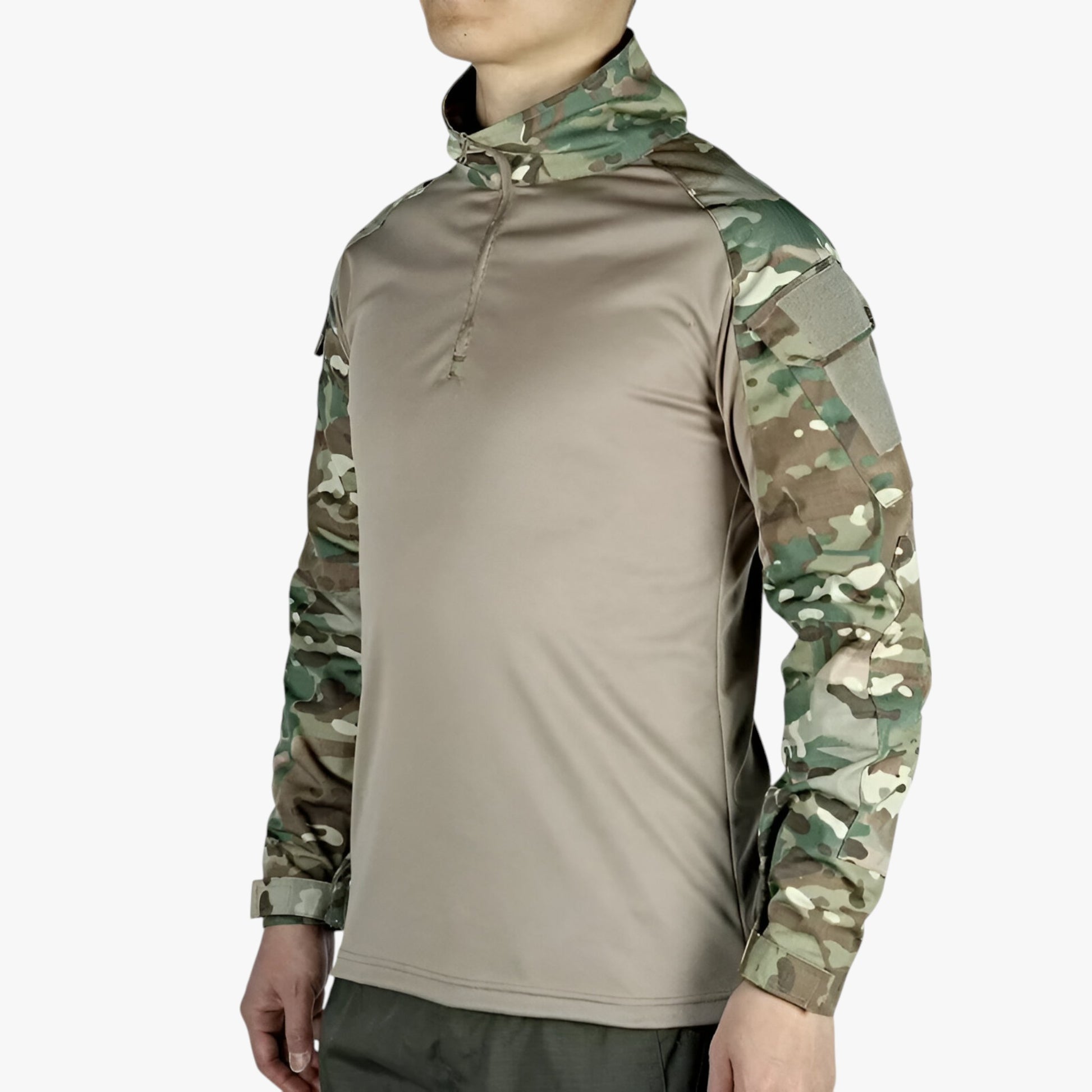 Heren Katoenen Longsleeve Tactisch Wandelt-shirt - Heren Buiten Kleding - CP Groen - M - Heren Katoenen Longsleeve Tactisch Wandelt-shirt. - Outdoor Craft