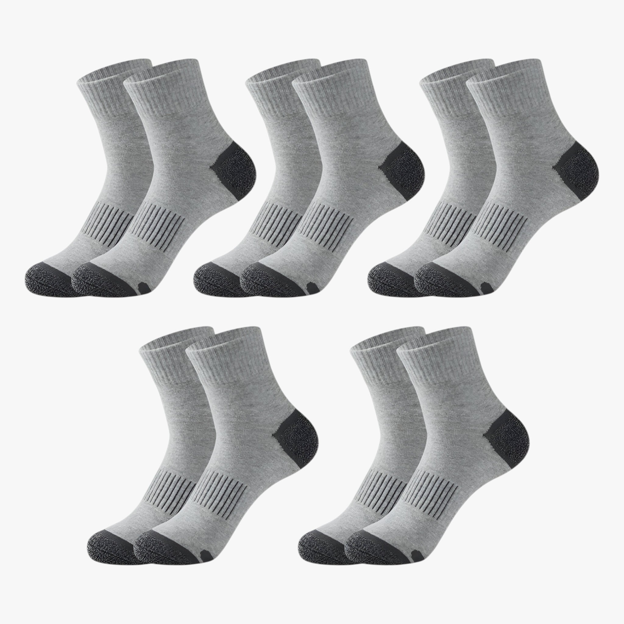 Heren Katoenen Sportsokken - 5 Paar - Sokken - 5 paar grijs - EU 38 - 45 - Heren Katoenen Sportsokken - 5 Paar. - Outdoor Craft