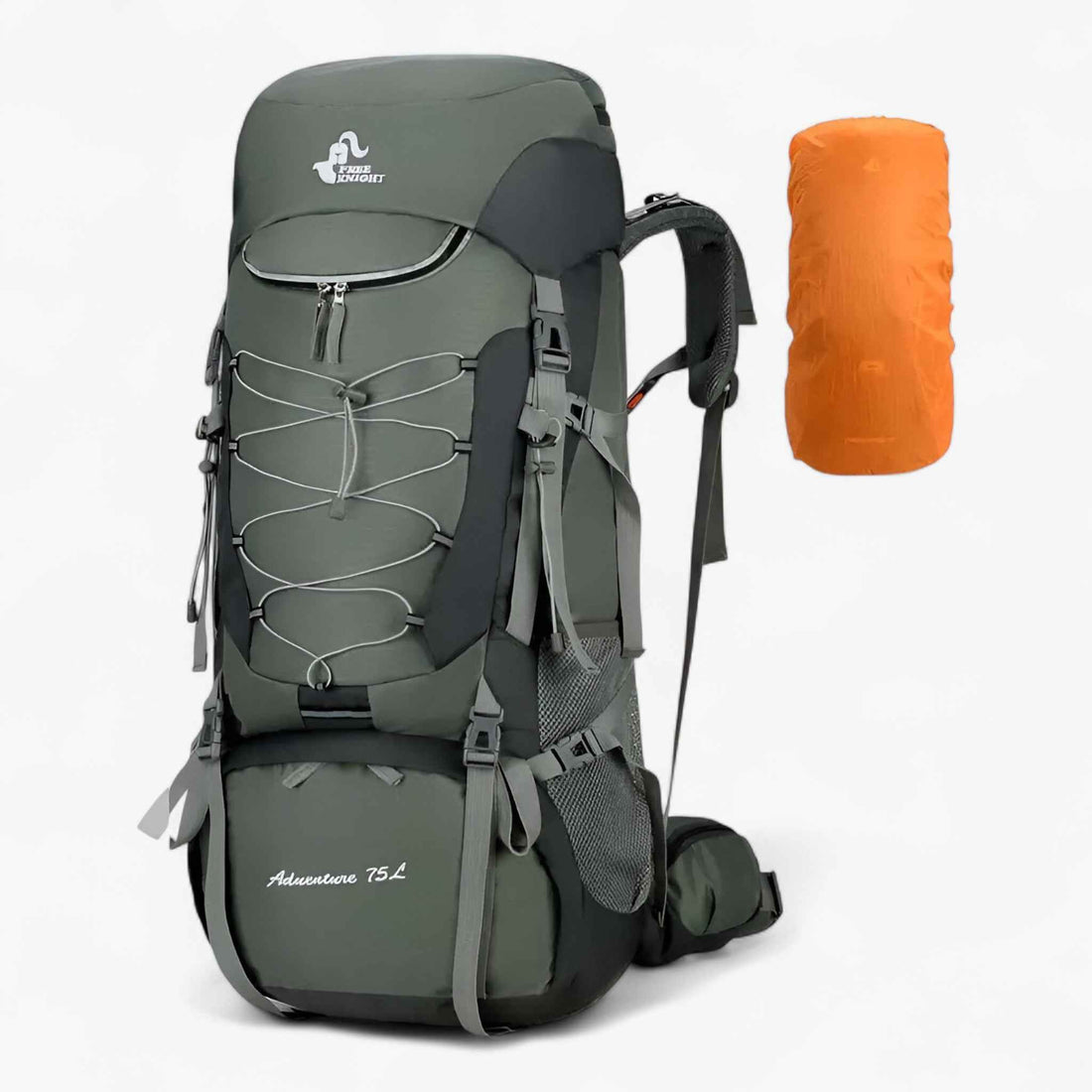 Heren Rugzak 75L Nylon Camping - Wandelrugzakken - Leger Groen - Heren Rugzak 75L Nylon Camping - Outdoor Craft