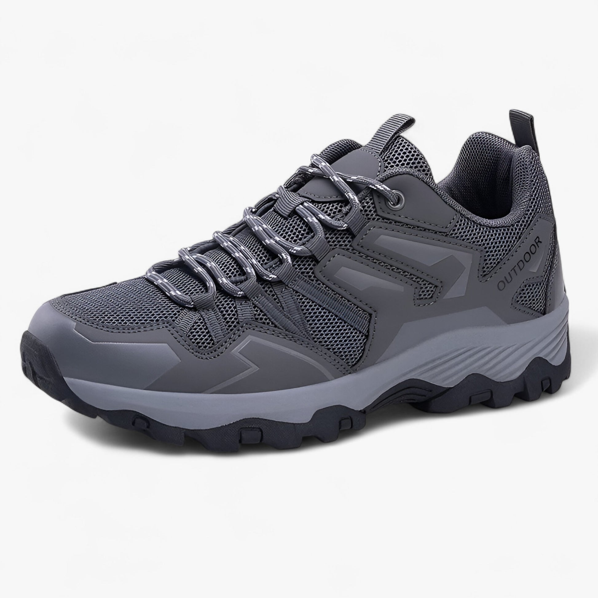 Heren Wandelschoenen : Ademend Wandelschoenen voor Outdoor Activiteiten in Zwart van Outdoor Craft