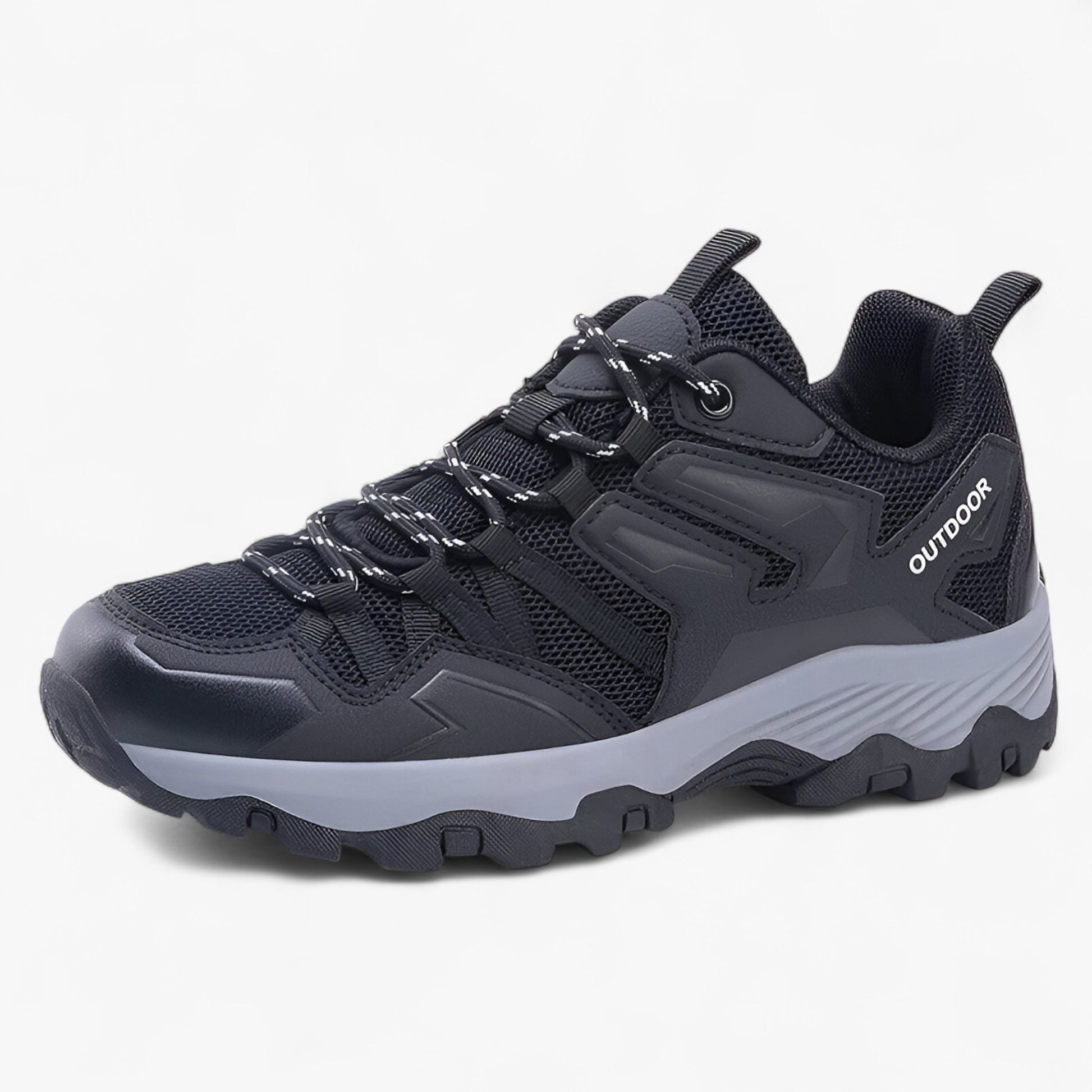 Heren Wandelschoenen : Ademend Wandelschoenen voor Outdoor Activiteiten in Donkergrijs van Outdoor Craft