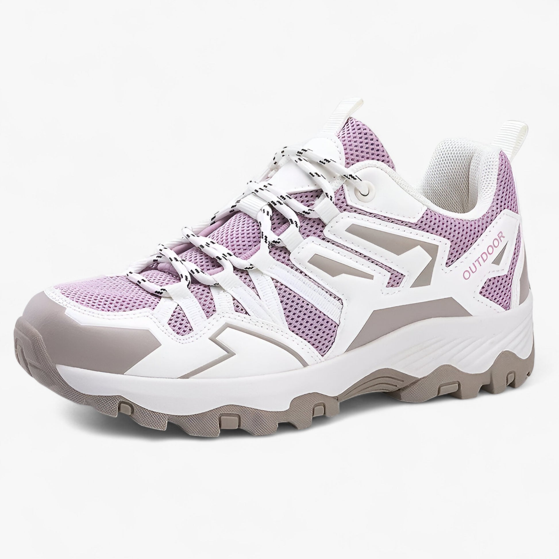 Heren Wandelschoenen : Ademend Wandelschoenen voor Outdoor Activiteiten in Paars van Outdoor Craft