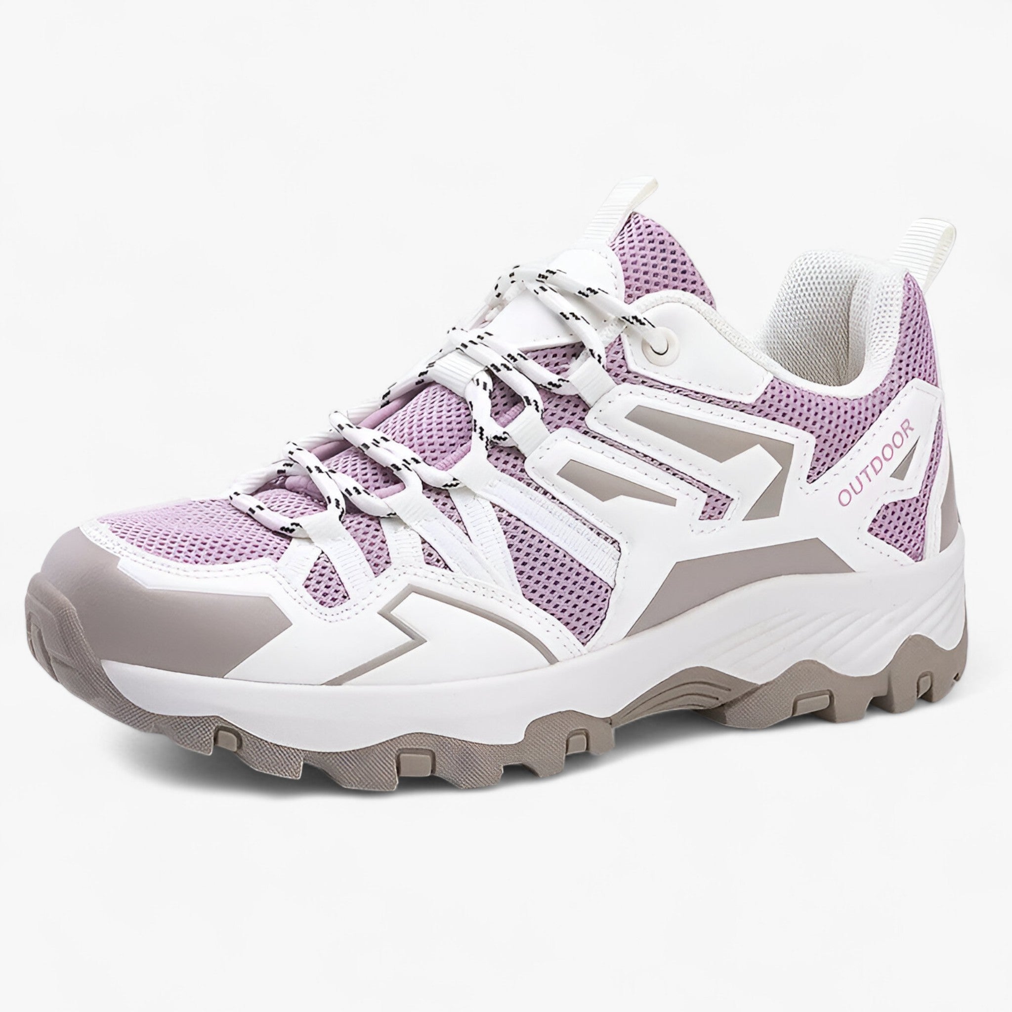 Heren Wandelschoenen : Ademend Wandelschoenen voor Outdoor Activiteiten in Paars van Outdoor Craft