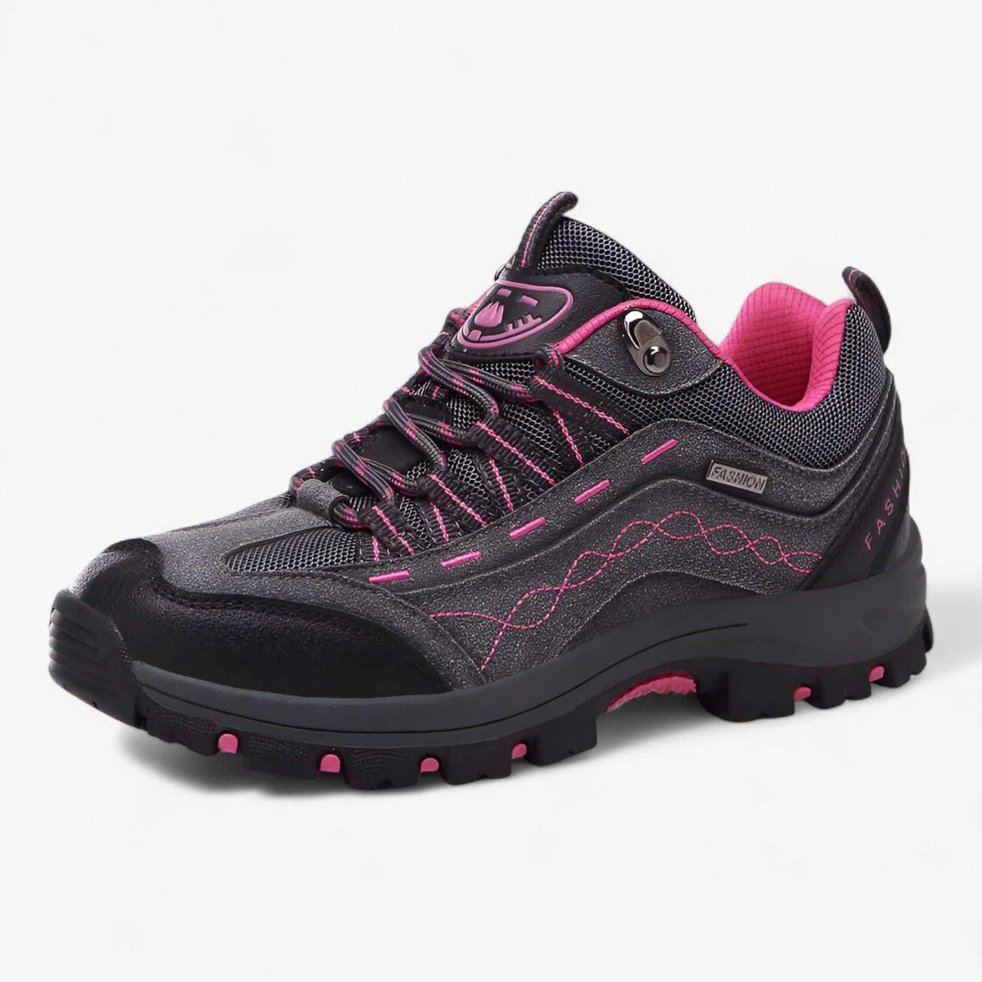 Wandel schoenen : Waterproof Wandelschoenen met Antislipzool in Donker Roze Rood van Outdoor Craft