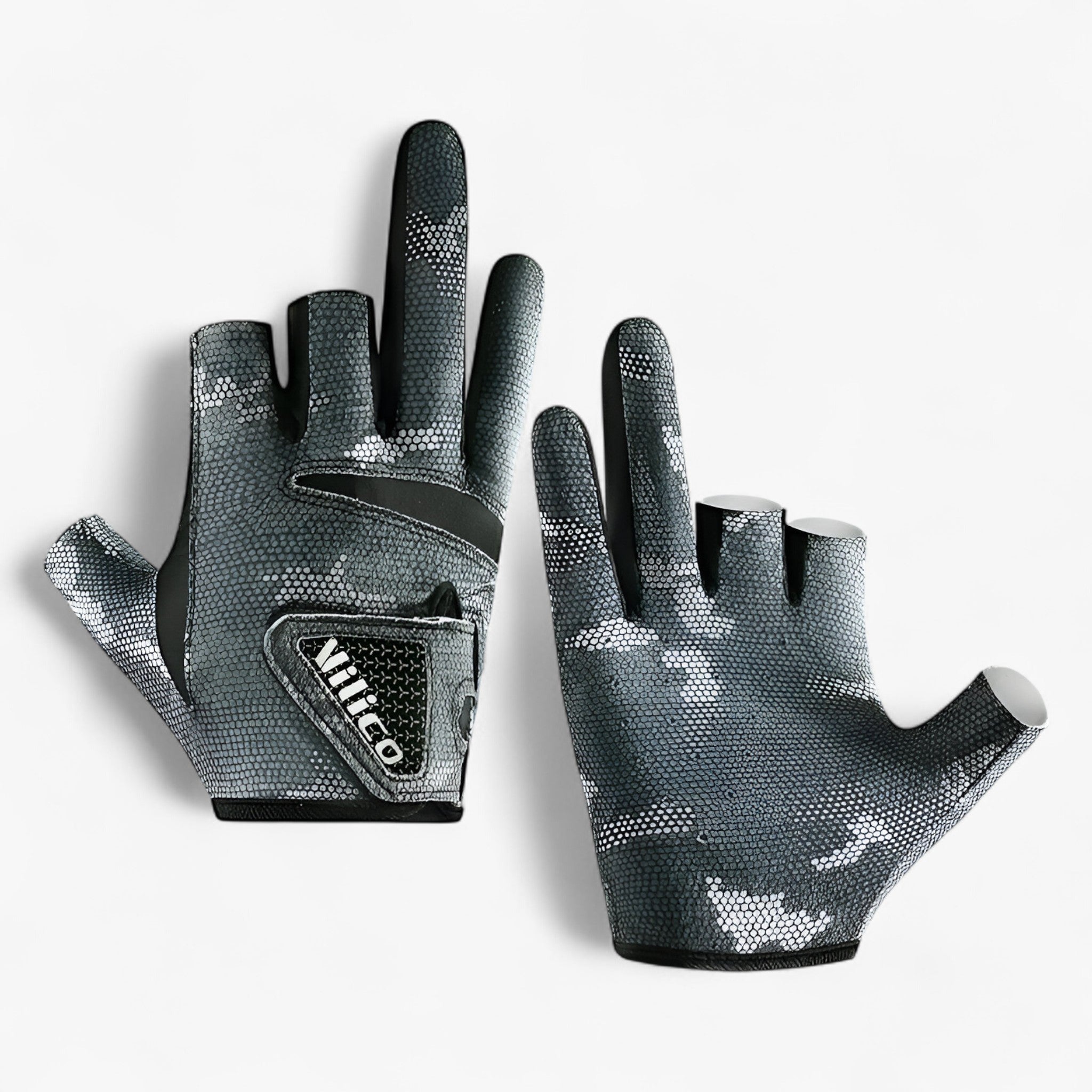 Mannen Vissershandschoenen - Vissershandschoenen - Zwart 2 - M - Mannen Vissershandschoenen. - Outdoor Craft