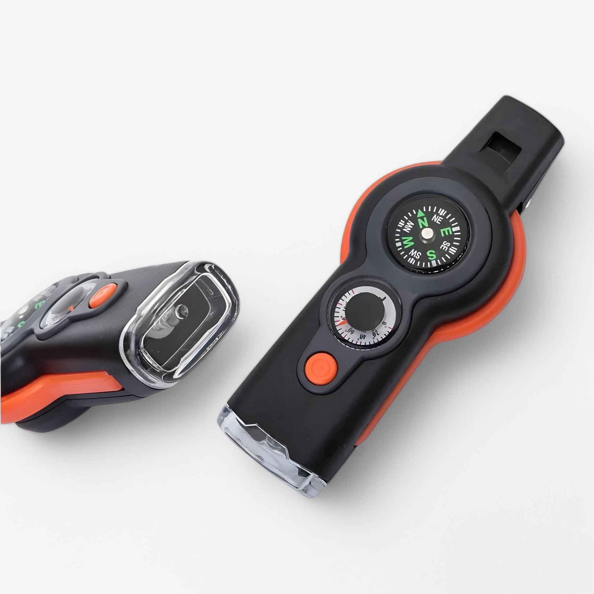 Multifunctionele 7 - in - 1 Survival Fluit - Overlevingsuitrusting - Grijs - Multifunctionele 7 - in - 1 Survival Fluit - Outdoor Craft