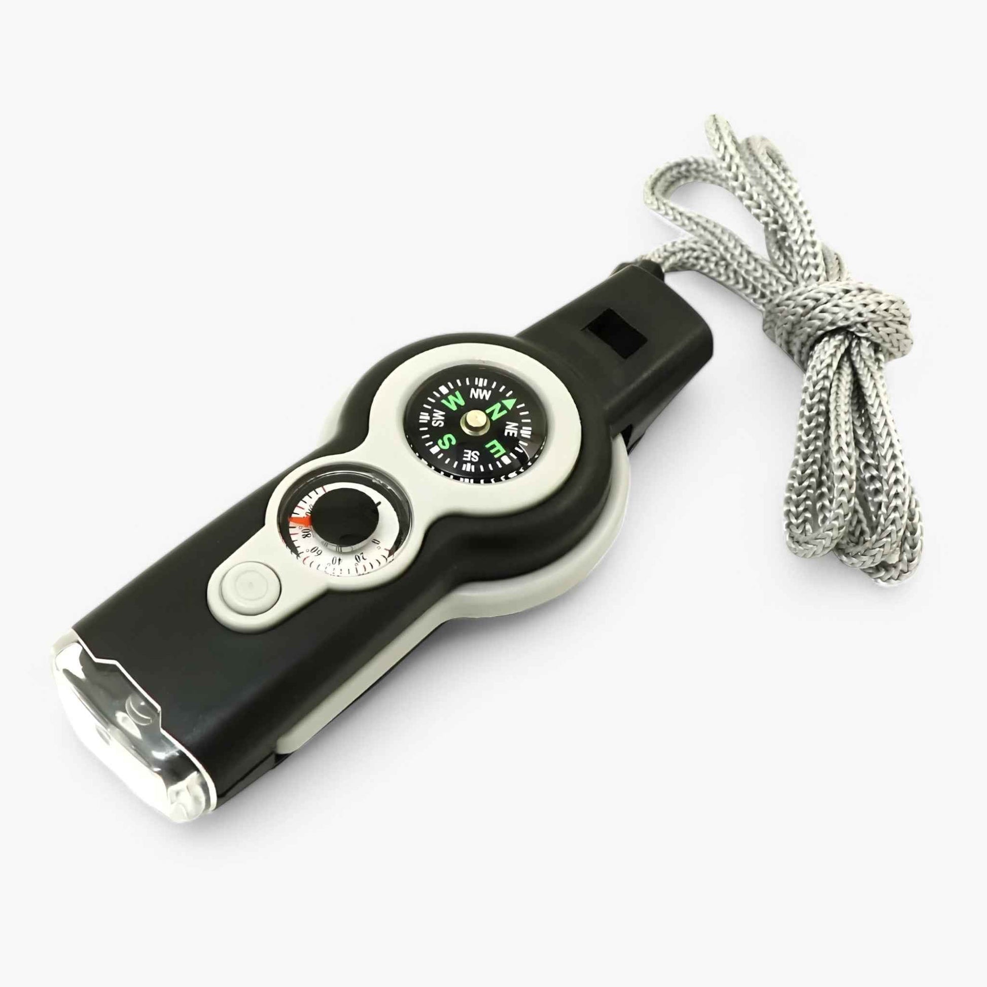 Multifunctionele 7 - in - 1 Survival Fluit - Overlevingsuitrusting - Grijs - Multifunctionele 7 - in - 1 Survival Fluit - Outdoor Craft