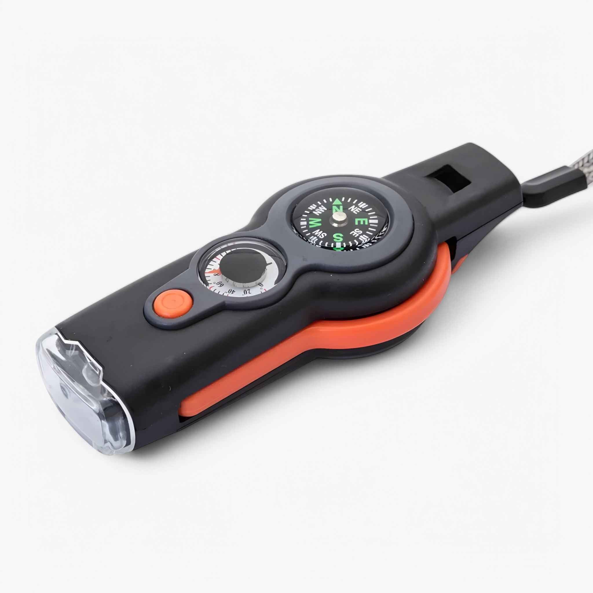 Multifunctionele 7 - in - 1 Survival Fluit - Overlevingsuitrusting - Oranje - Multifunctionele 7 - in - 1 Survival Fluit - Outdoor Craft