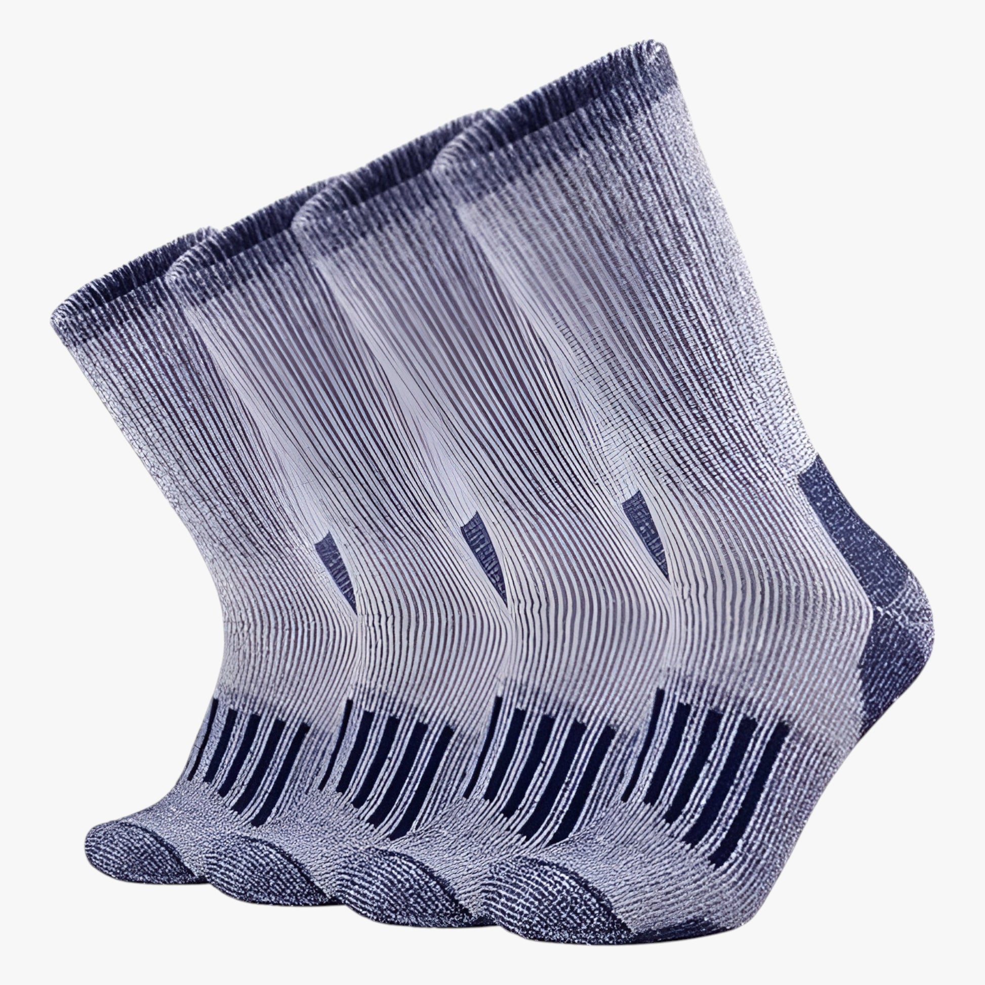 Sokken : Heren Merino Wollen Wandelsokken voor Warmte in Marineblauw(4 Paar) van Outdoor Craft