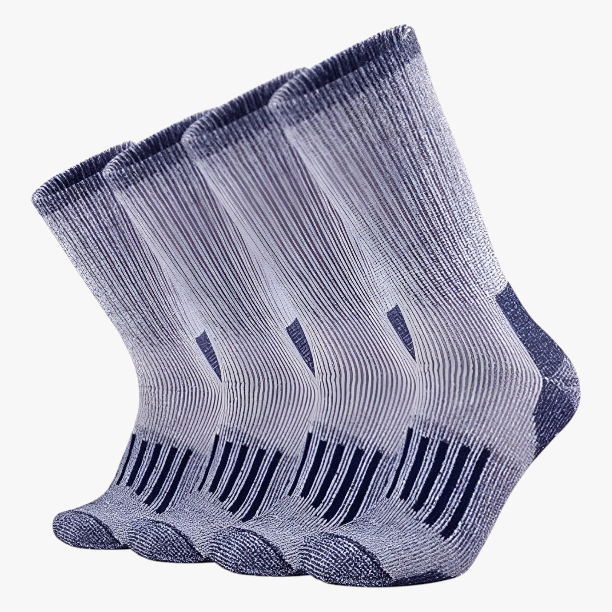 Sokken : Heren Merino Wollen Wandelsokken voor Warmte in Marineblauw(4 Paar) van Outdoor Craft