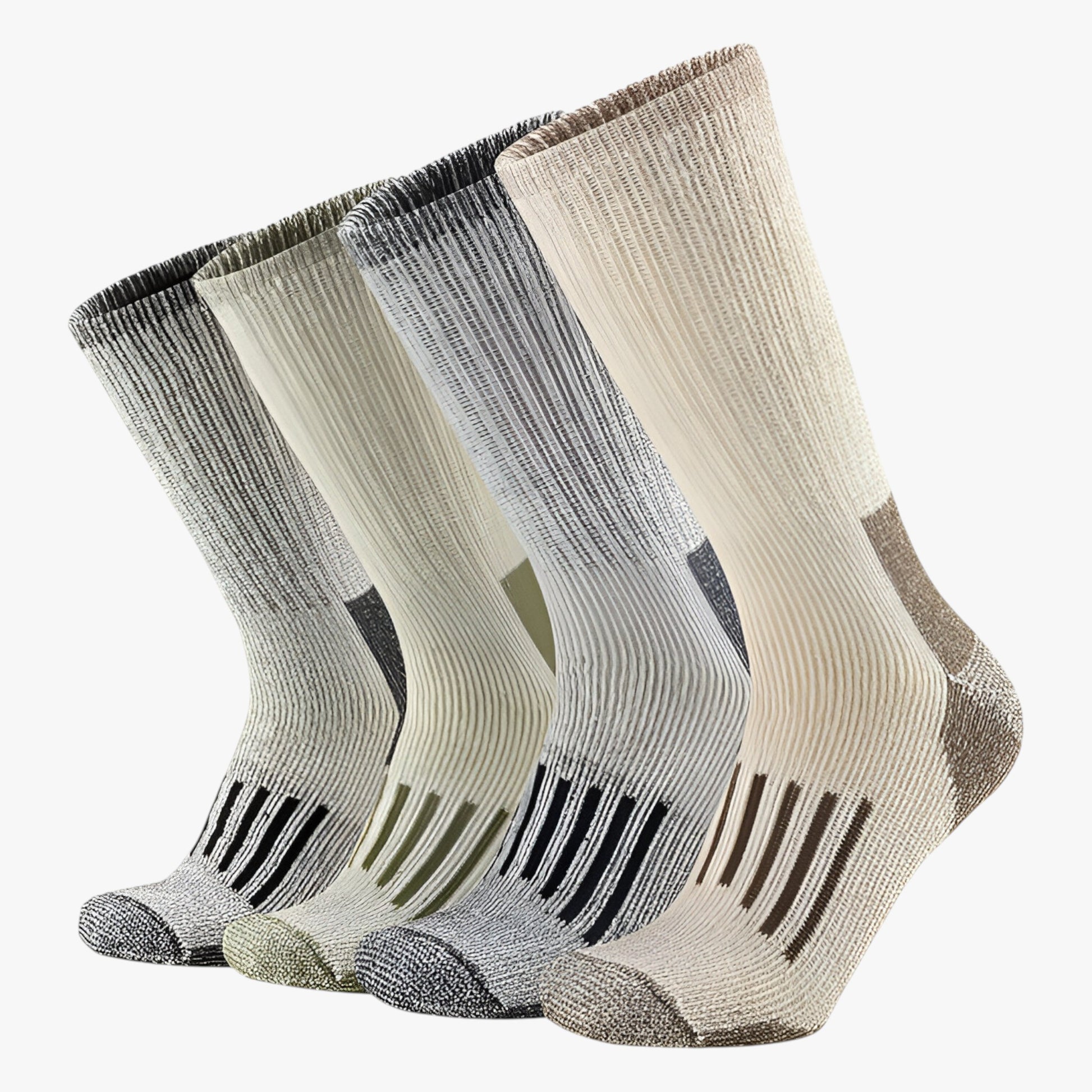 Sokken : Heren Merino Wollen Wandelsokken voor Warmte in Pack A(4 Paar) van Outdoor Craft