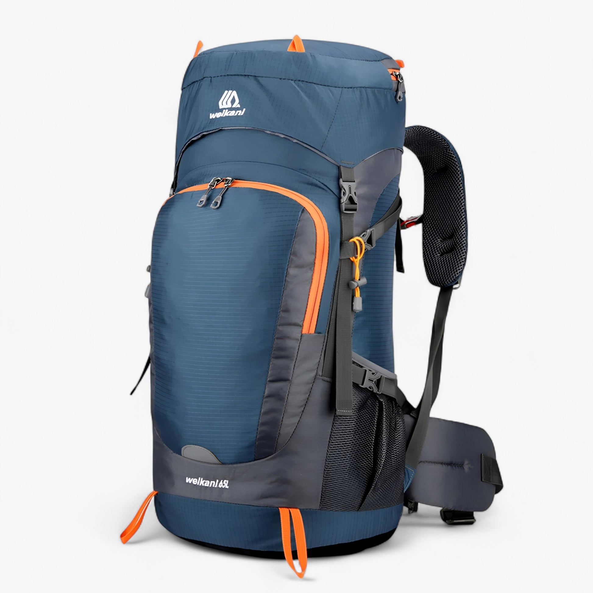 Buitensportrugzakken : Heren Waterbestendige Rugzak 65L van Nylon in Donkerblauw van Outdoor Craft