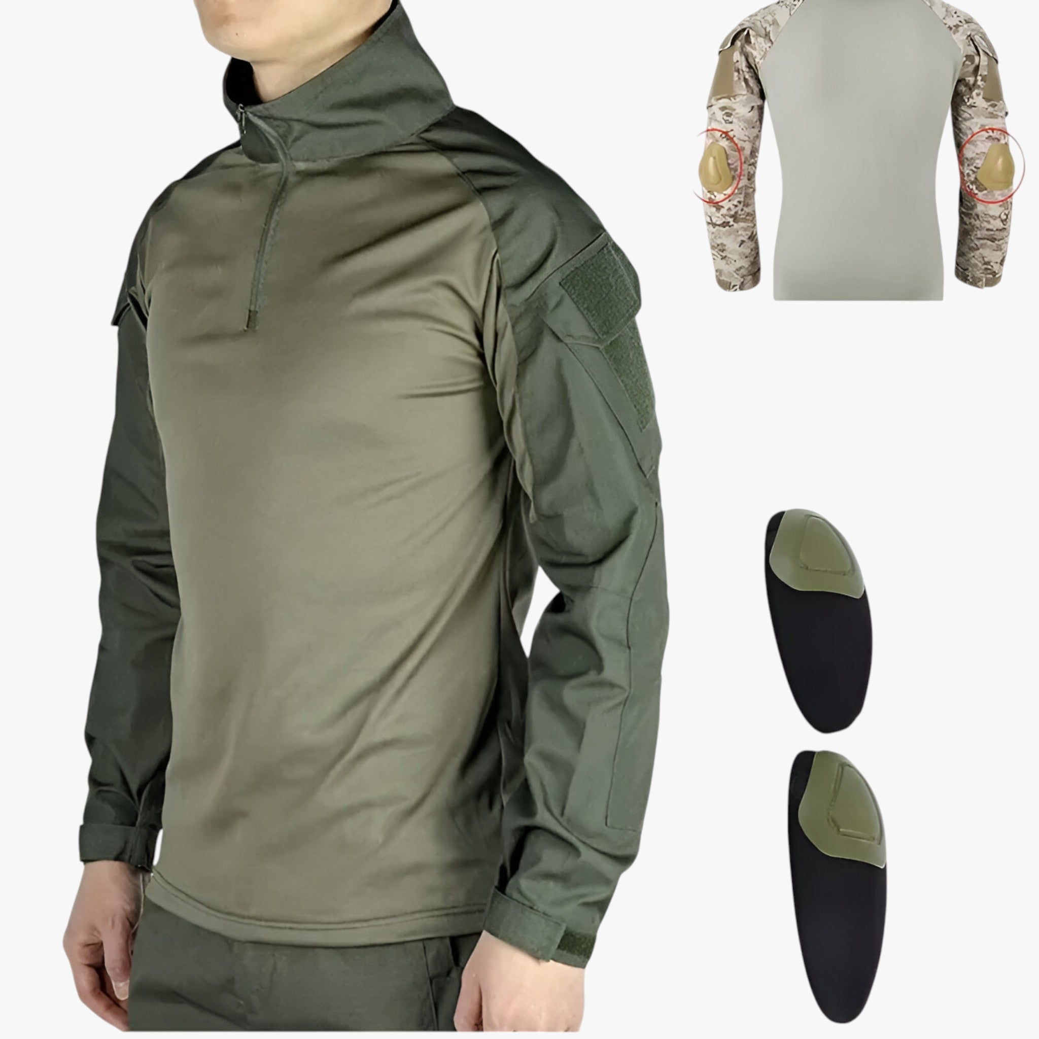 Heren Katoenen Longsleeve Tactisch Wandelt-shirt