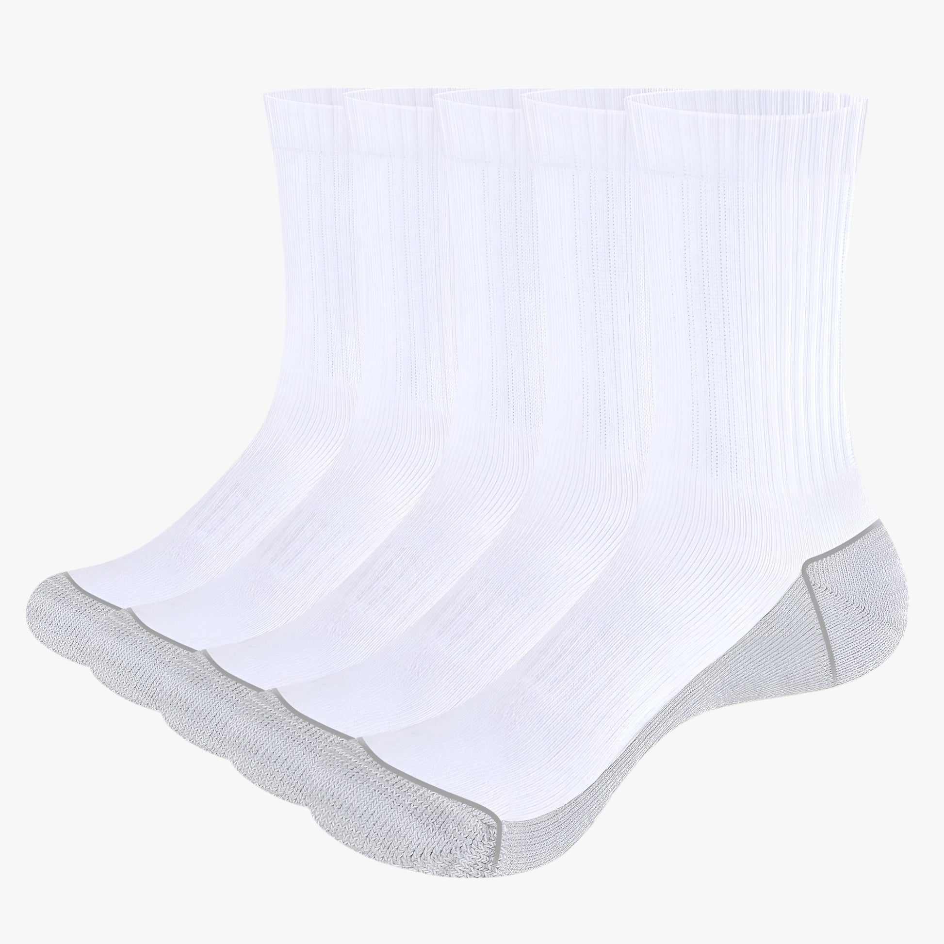 Sokken : Heren Katoenen Sport Sokken Set van 5 Paren in Wit XL(Heren 41-44 EU) van Outdoor Craft