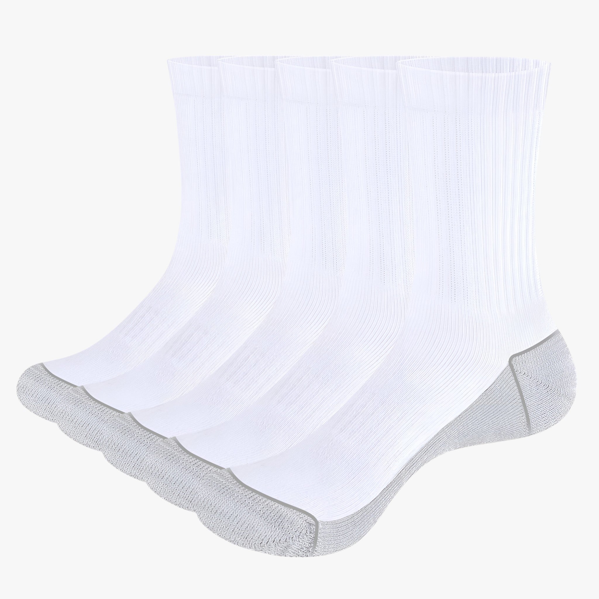 Sokken : Heren Katoenen Sport Sokken Set van 5 Paren in Wit XL(Heren 41-44 EU) van Outdoor Craft