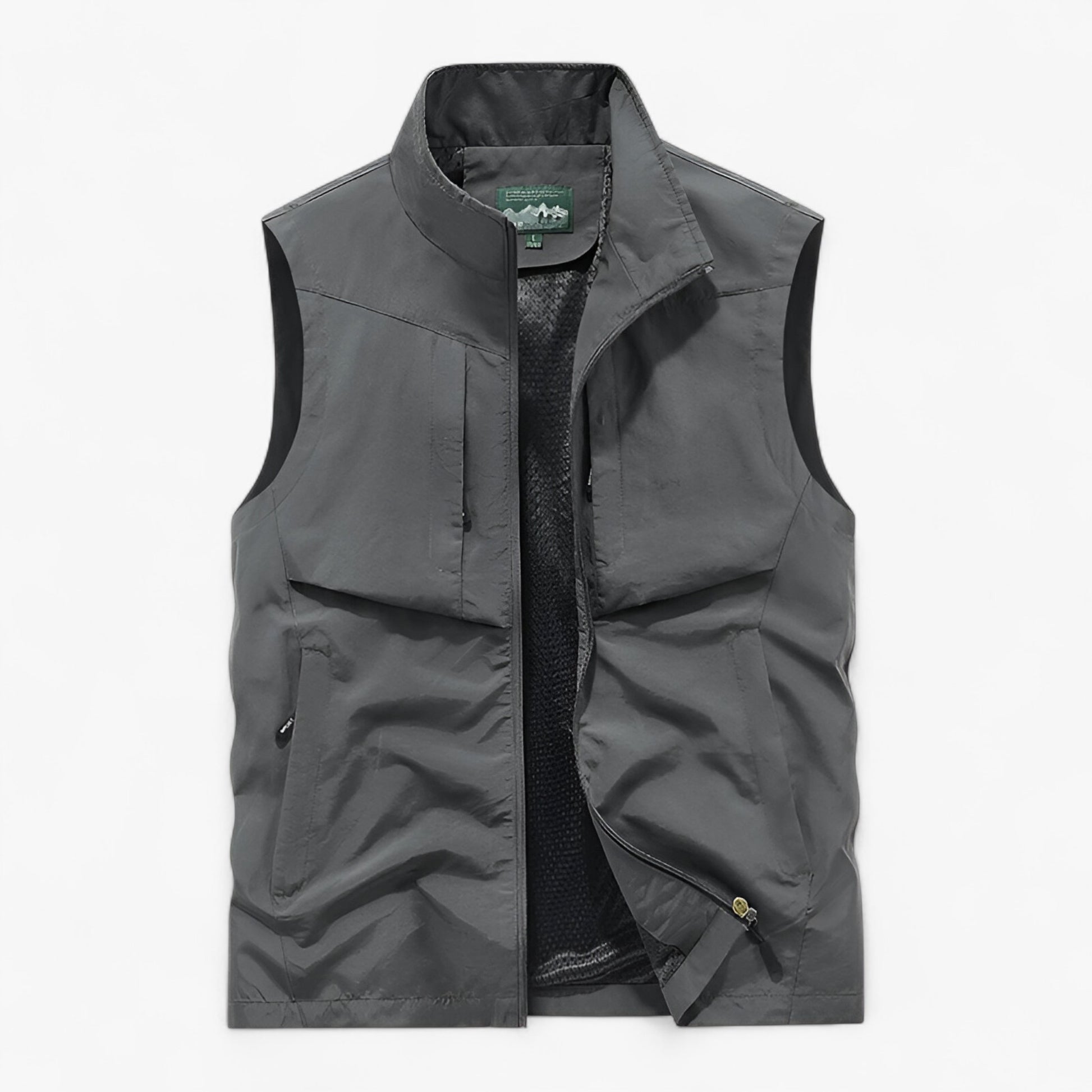 Heren Outdoor Vesten : Heren Waterdicht Outdoor Vest in Grijs van Outdoor Craft