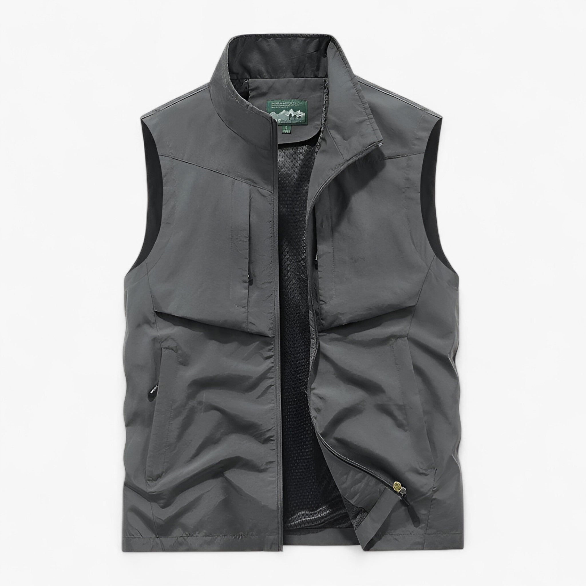 Heren Outdoor Vesten : Heren Waterdicht Outdoor Vest in Grijs van Outdoor Craft