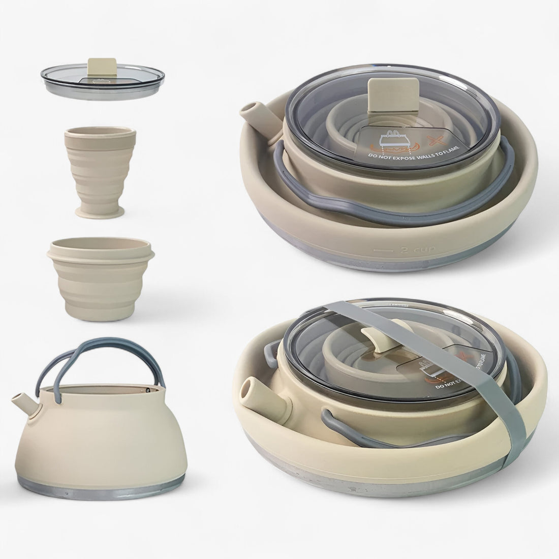 Kampeeruitrusting : Vouwbare Siliconen Camping Waterkoker in van Outdoor Craft