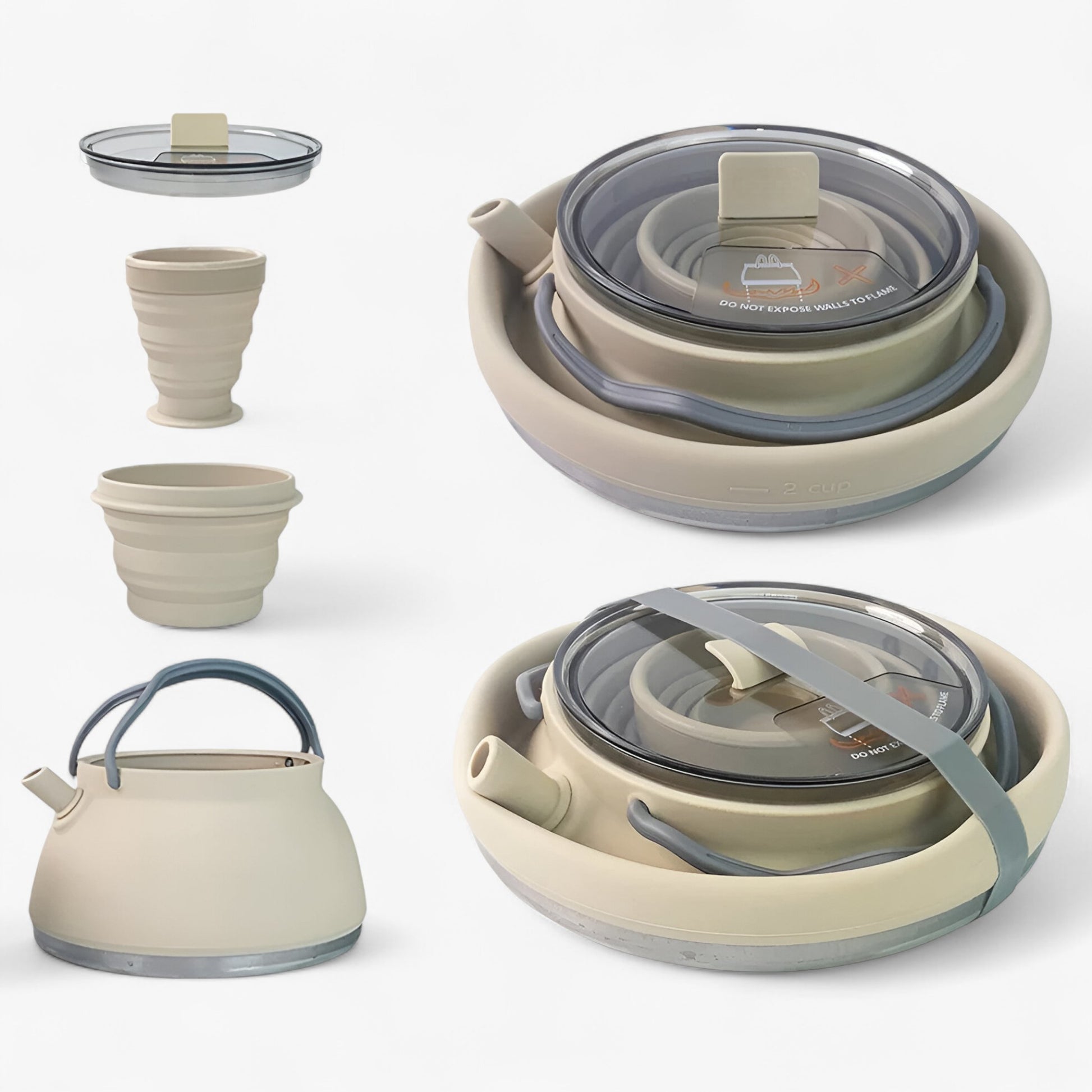 Kampeeruitrusting : Vouwbare Siliconen Camping Waterkoker in van Outdoor Craft