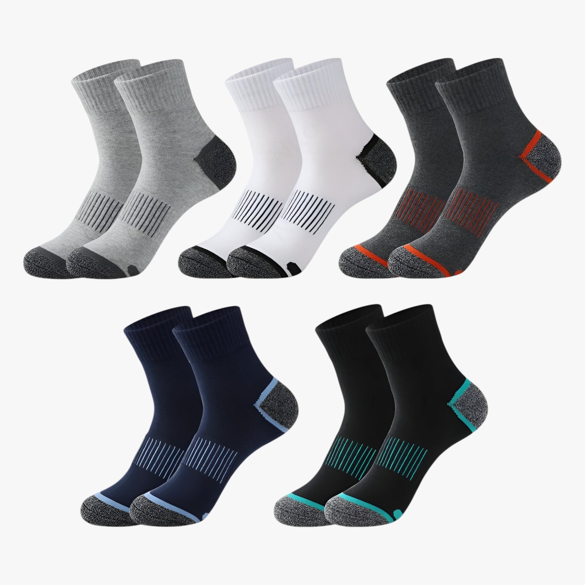 Sokken : Heren Katoenen Sportsokken - 5 Paar in 5 paar mix EU 38-45 van Outdoor Craft