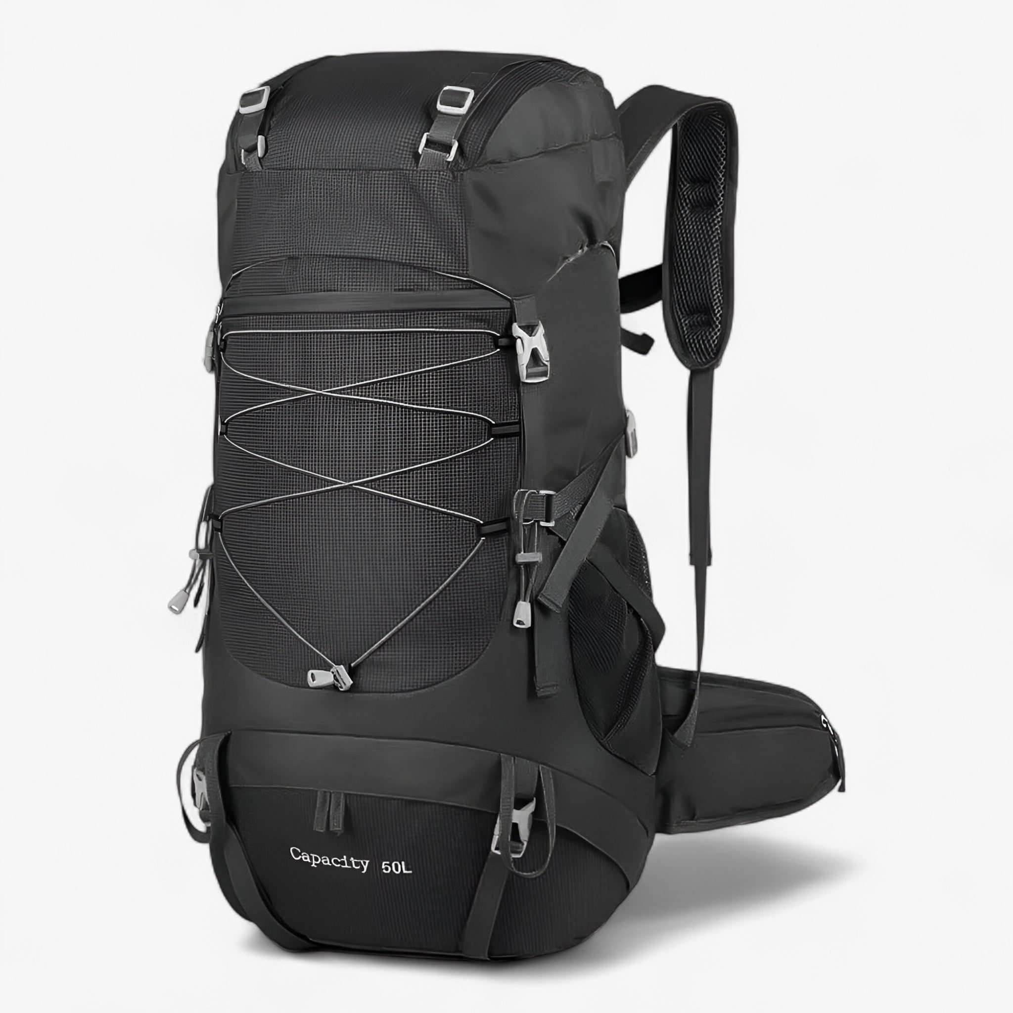 Wandelrugzak 50L Waterdicht Nylon Voor Avontuurlijke Reizen