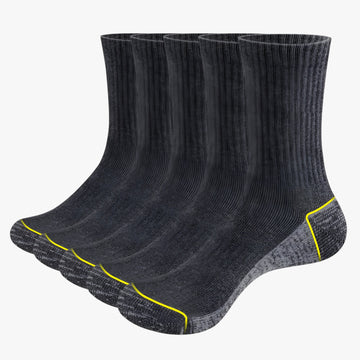 Sokken : Heren Katoenen Sport Sokken Set van 5 Paren in Grijs XL(Heren 41-44 EU) van Outdoor Craft