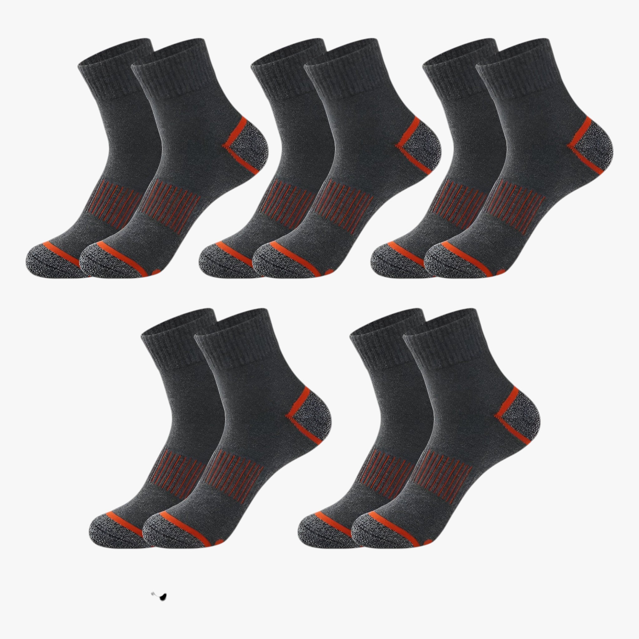 Sokken : Heren Katoenen Sportsokken - 5 Paar in 5 paar donkergrijs EU 38-45 van Outdoor Craft
