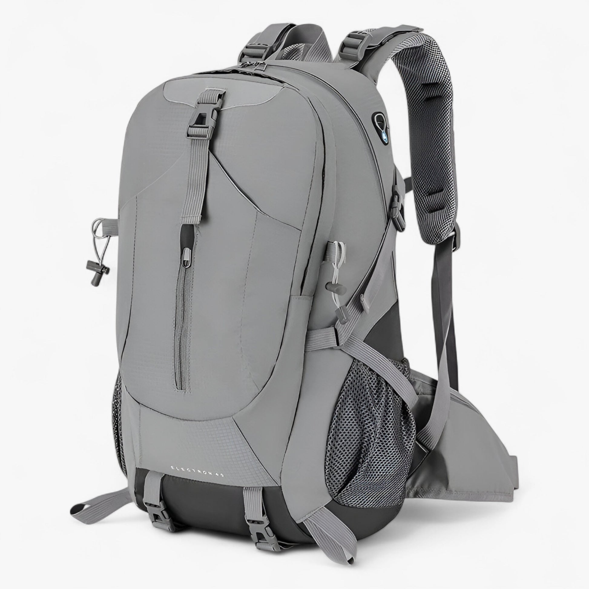 Rugzakken : Heren Waterafstotende Rugzak 40L voor Wandelen in Grijs van Outdoor Craft