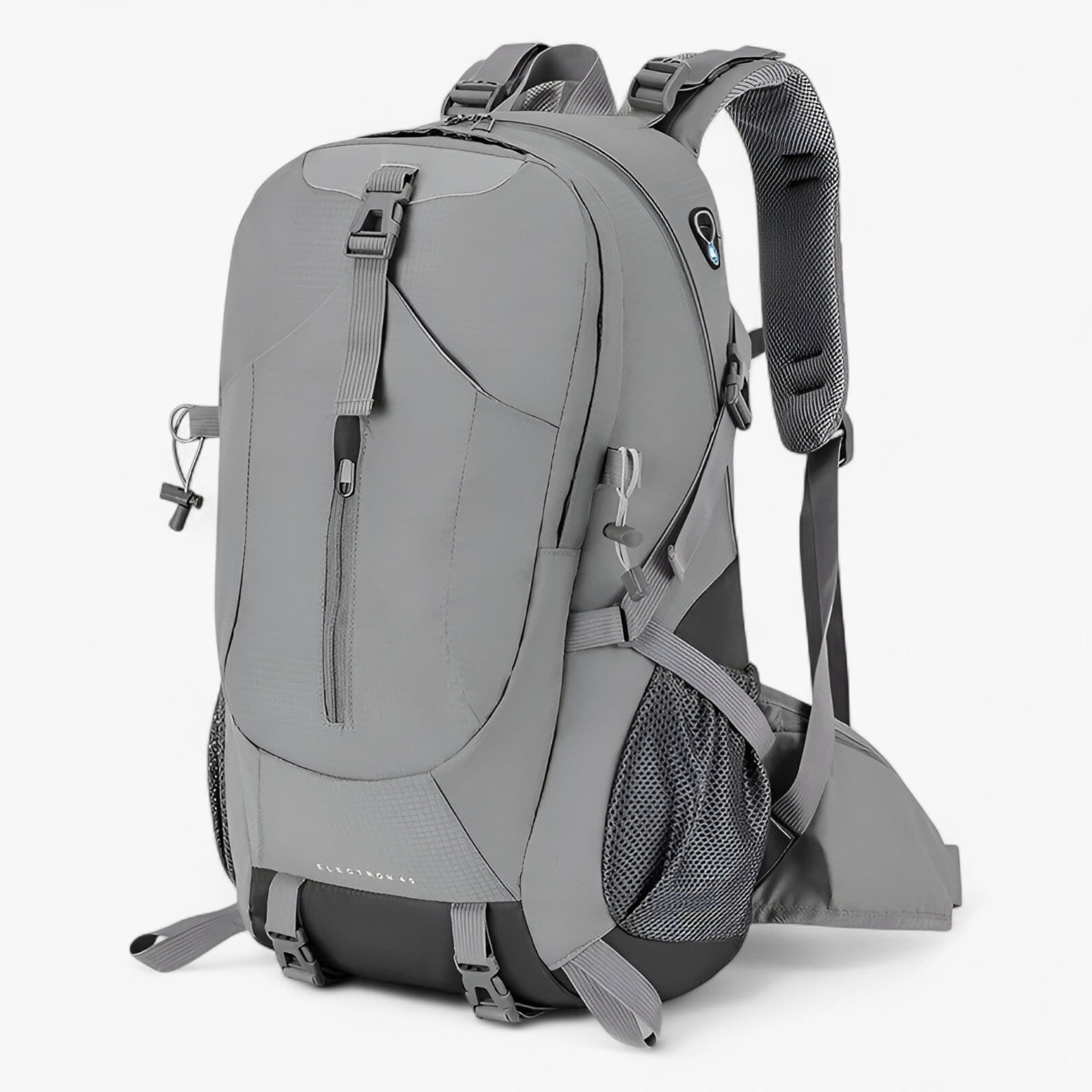 Rugzakken : Heren Waterafstotende Rugzak 40L voor Wandelen in Grijs van Outdoor Craft