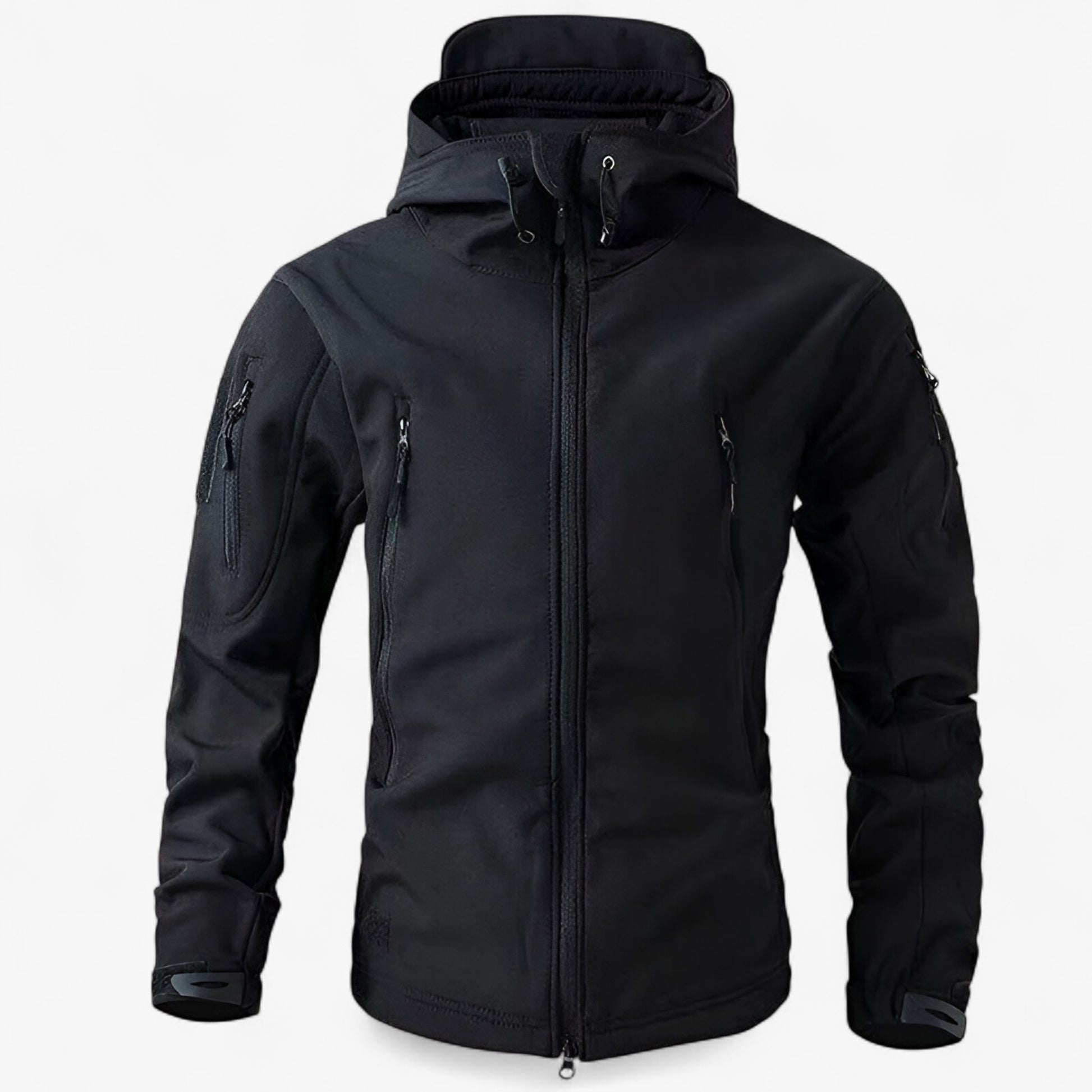 Heren Outdoor Jassen : Heren Fleece Jacket voor Buitenactiviteiten in Zwarte Jas van Outdoor Craft