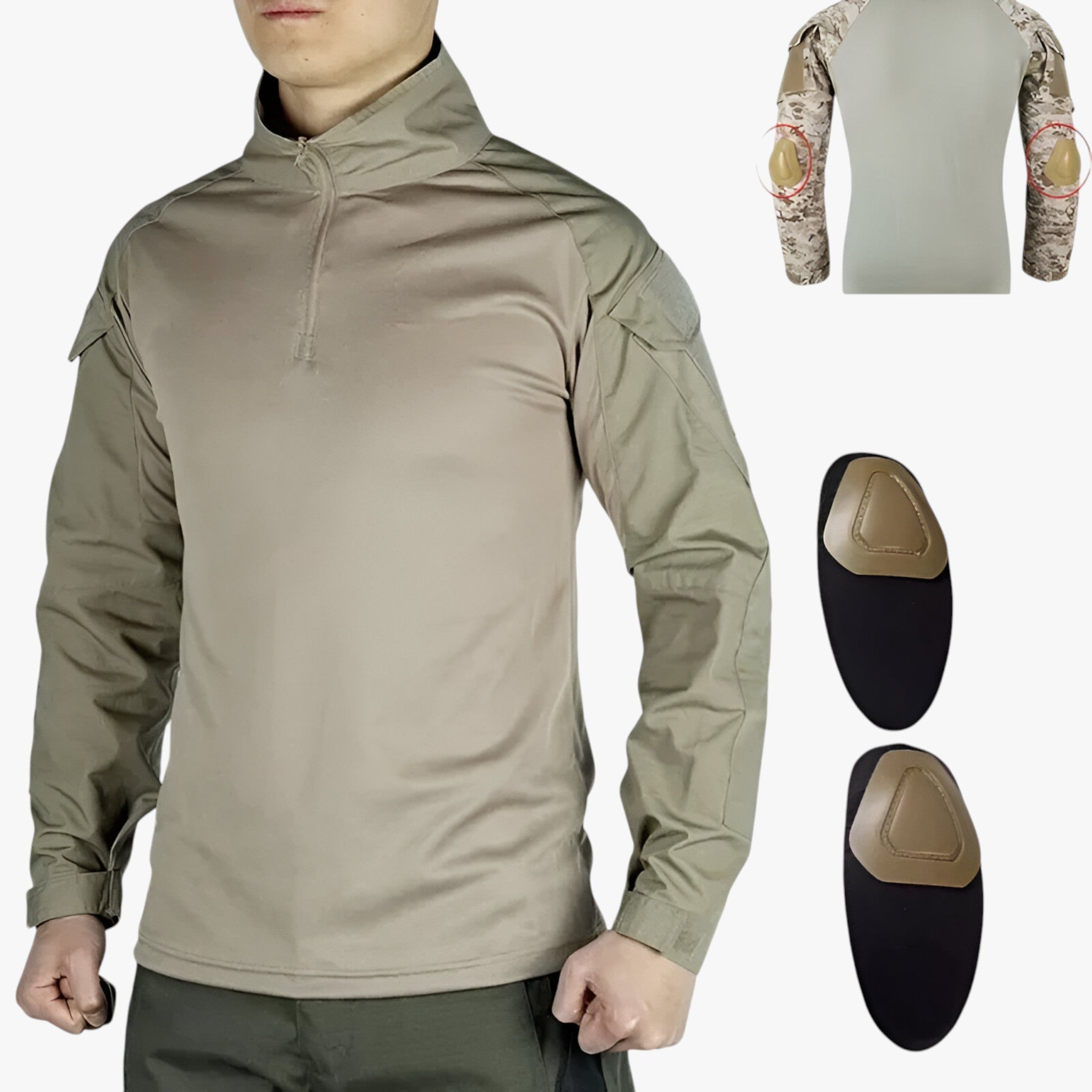 Heren Katoenen Longsleeve Tactisch Wandelt-shirt